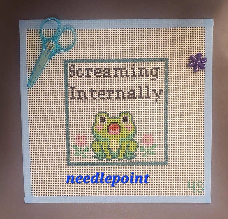 Screaming Internally Frog Canvas