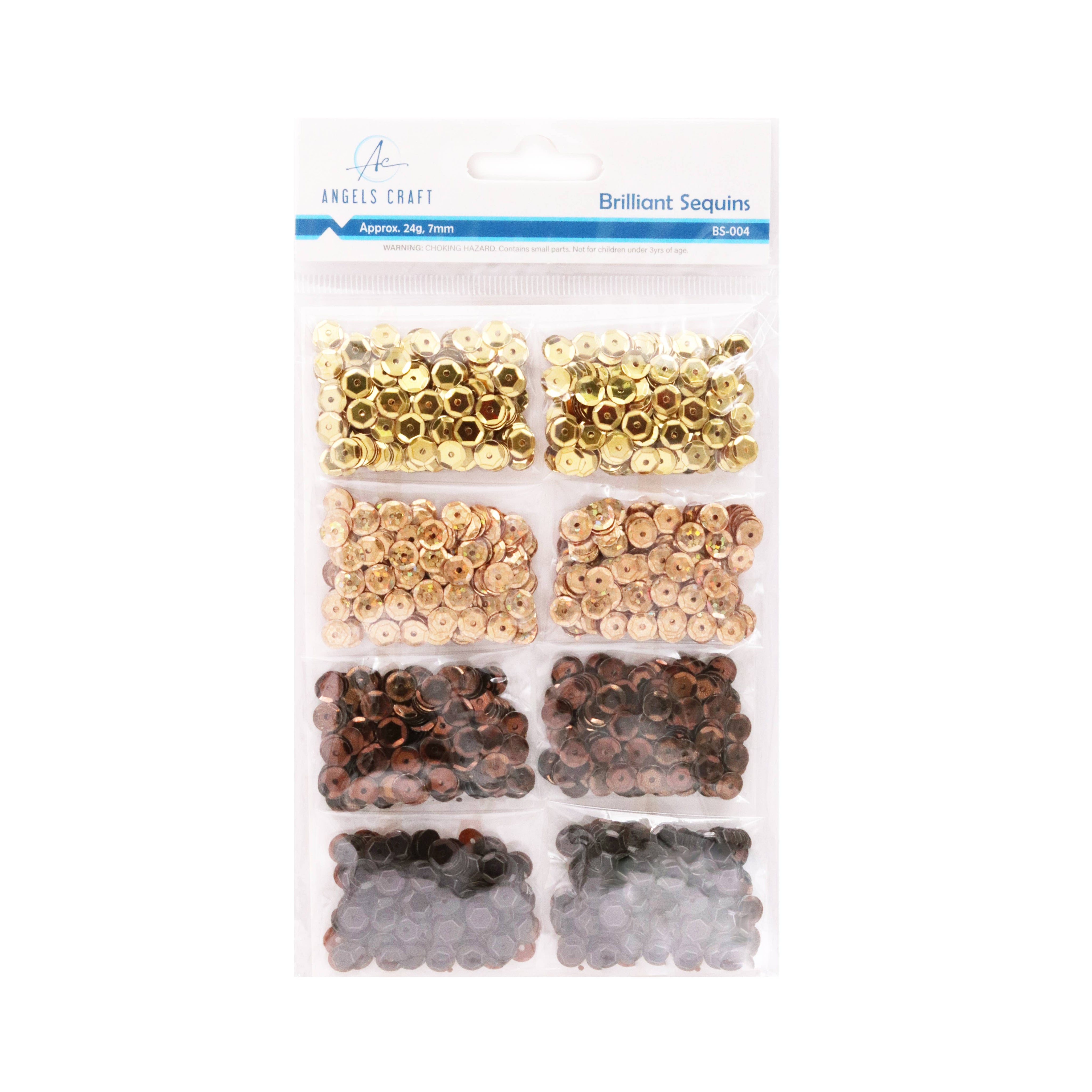 Craft Sequins: BS-001 White/Silver/Black