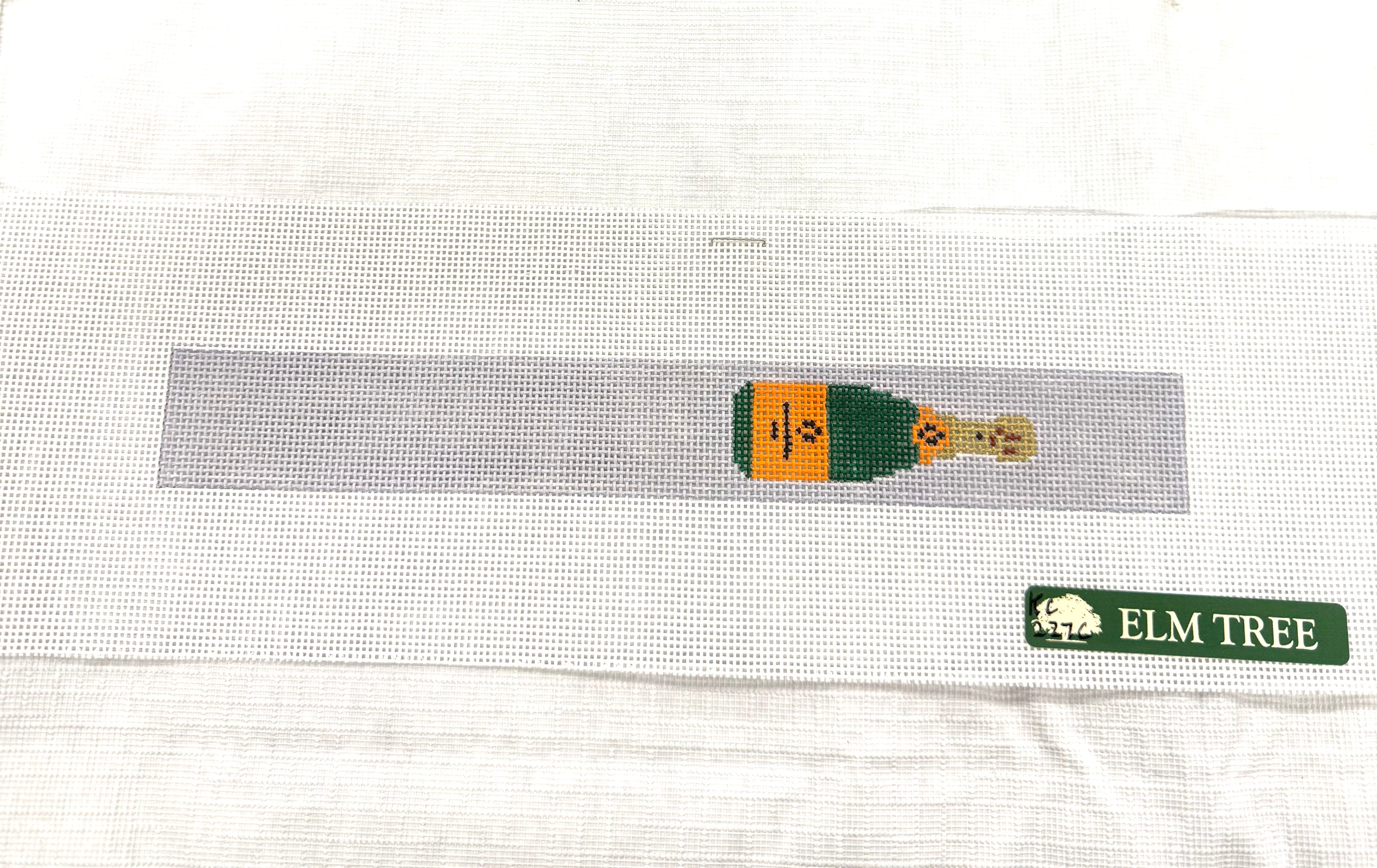 Champagne Bottle - Grey Loop Keychain Canvas
