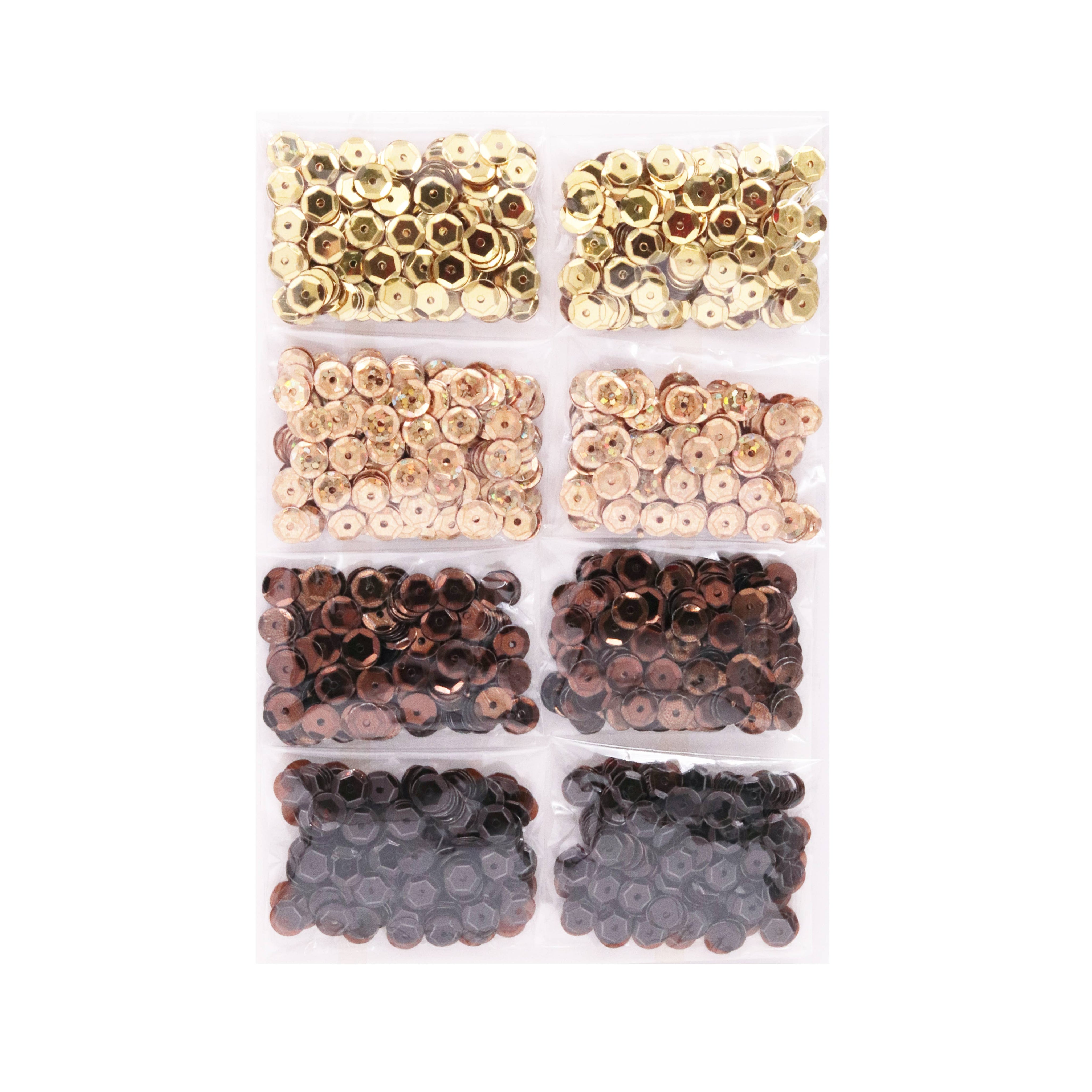 Craft Sequins: BS-001 White/Silver/Black