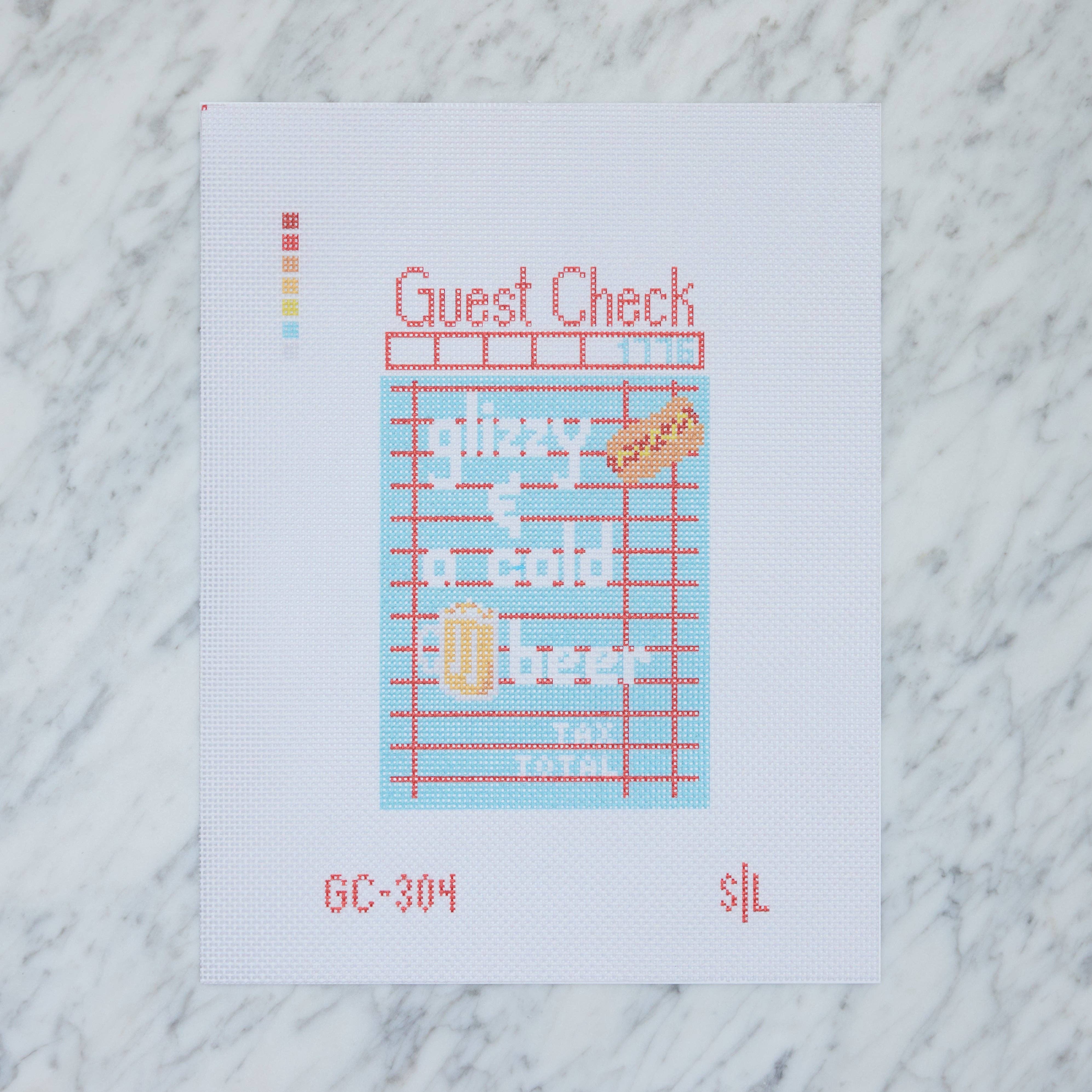 Glizzy & a Cold Beer - Guest Check Canvas