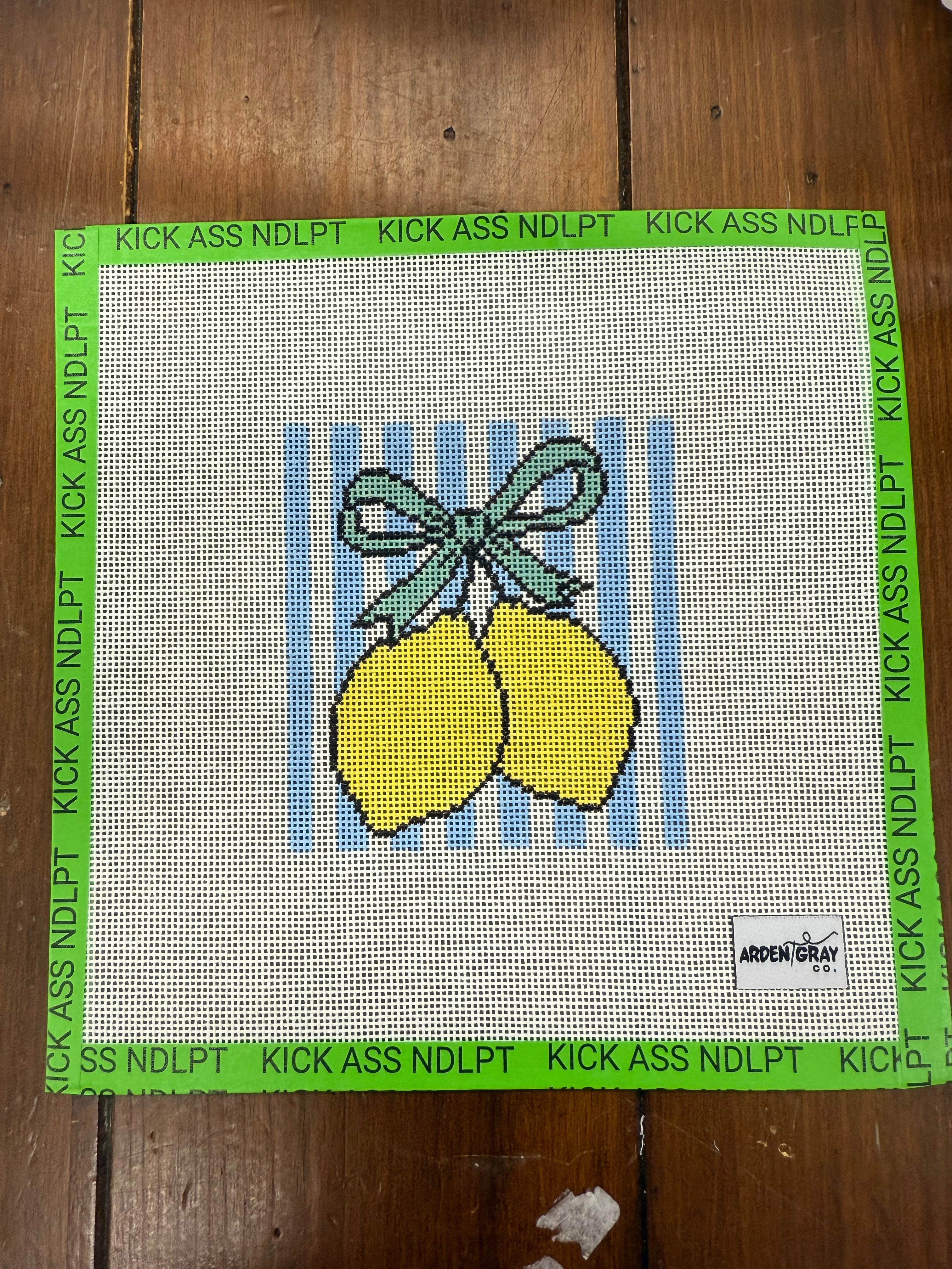 Lemons with Bow Canvas