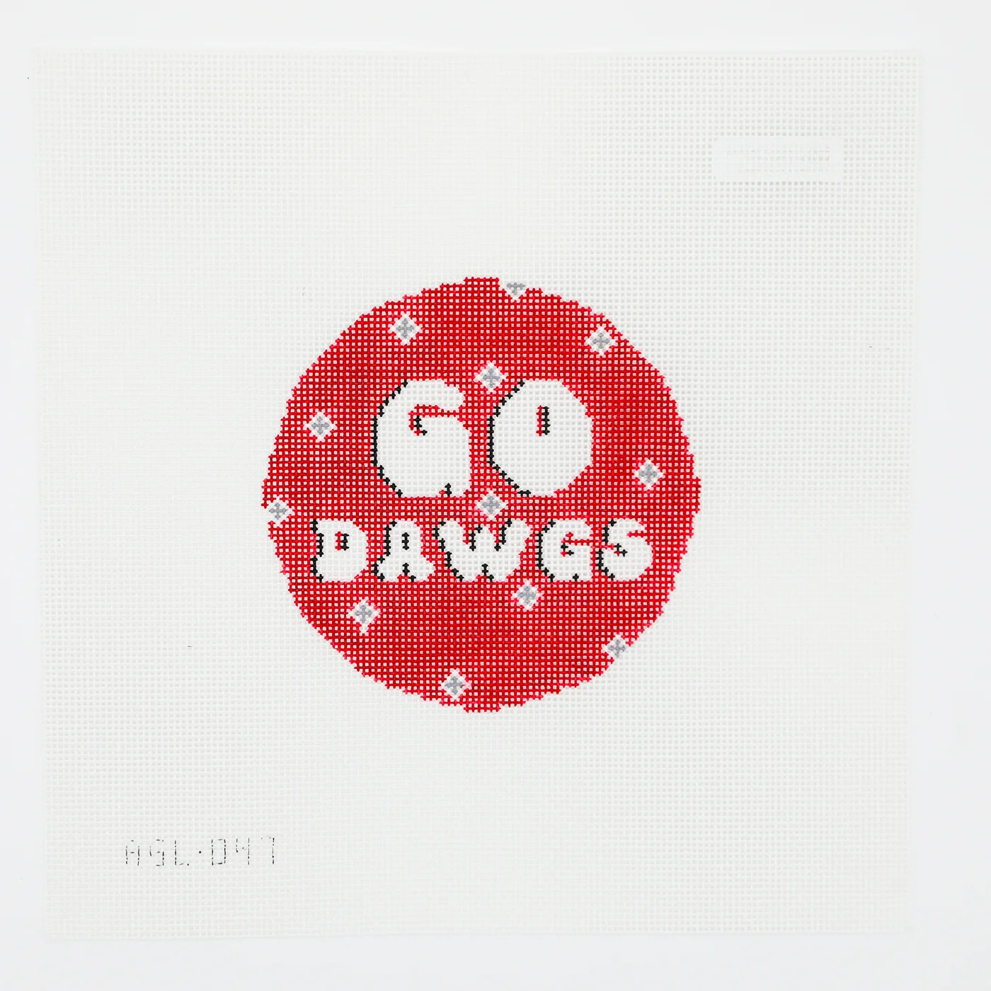 Go Dawgs Round Canvas