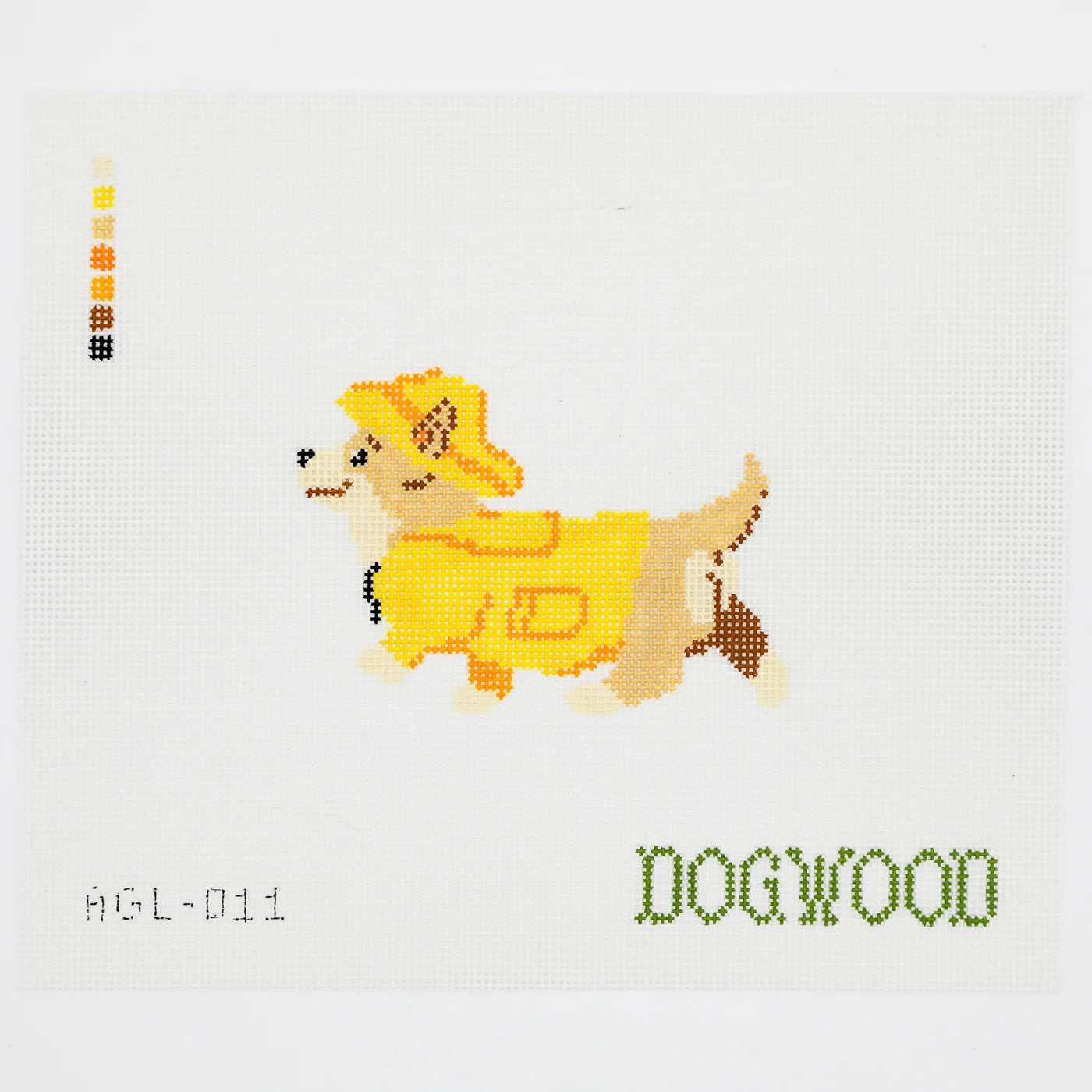 Corgi in a Raincoat Canvas
