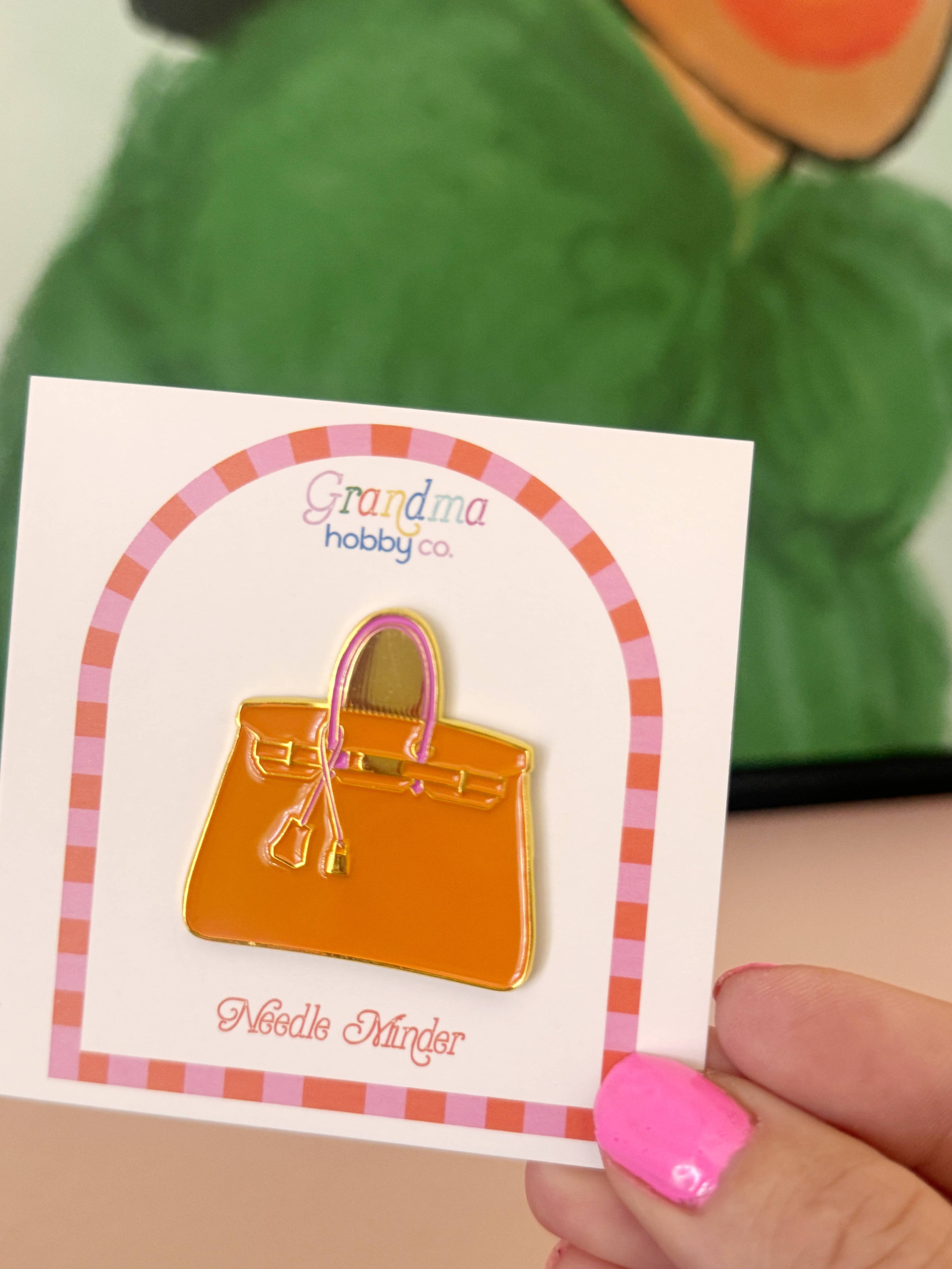 Orange Bag Needle Minder