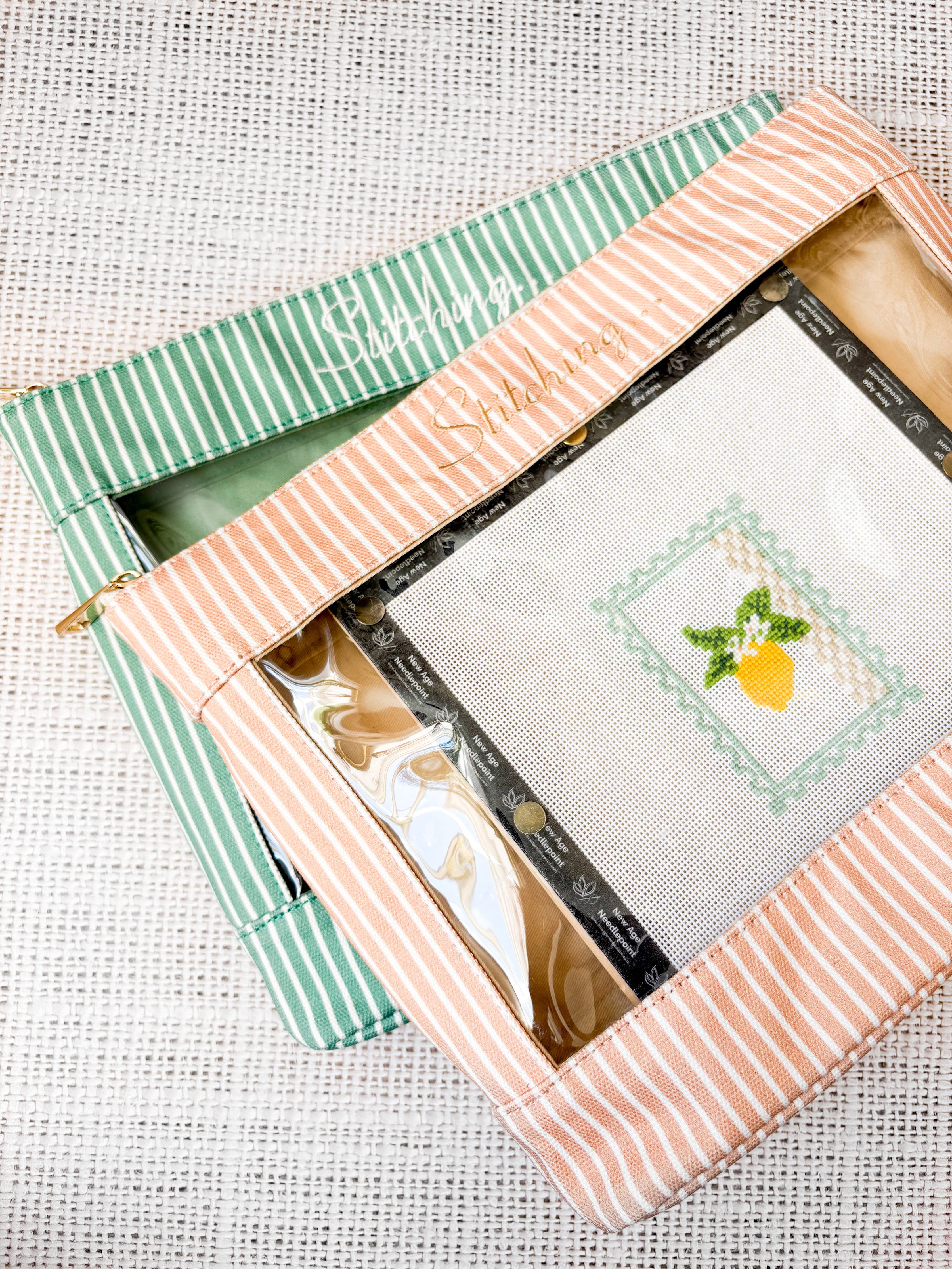 Green Stitching Project Bag
