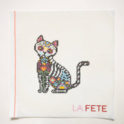 'Día de los Muertos' Cat Hand Painted Needlepoint Canvas