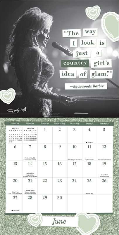 Dolly Parton: A Musical Legend 2027 Mini Wall Calendar by Andrews McMeel Publishing: Calendar; 24 pages / English