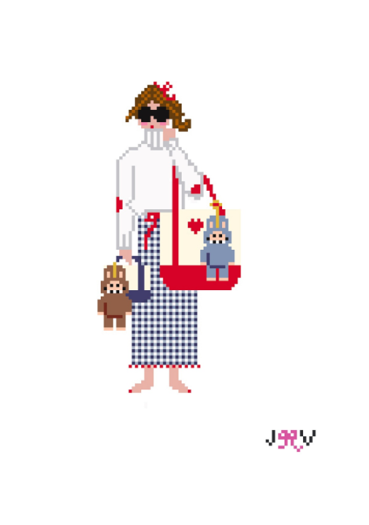 Labubu Summer Girl Needlepoint Canvas