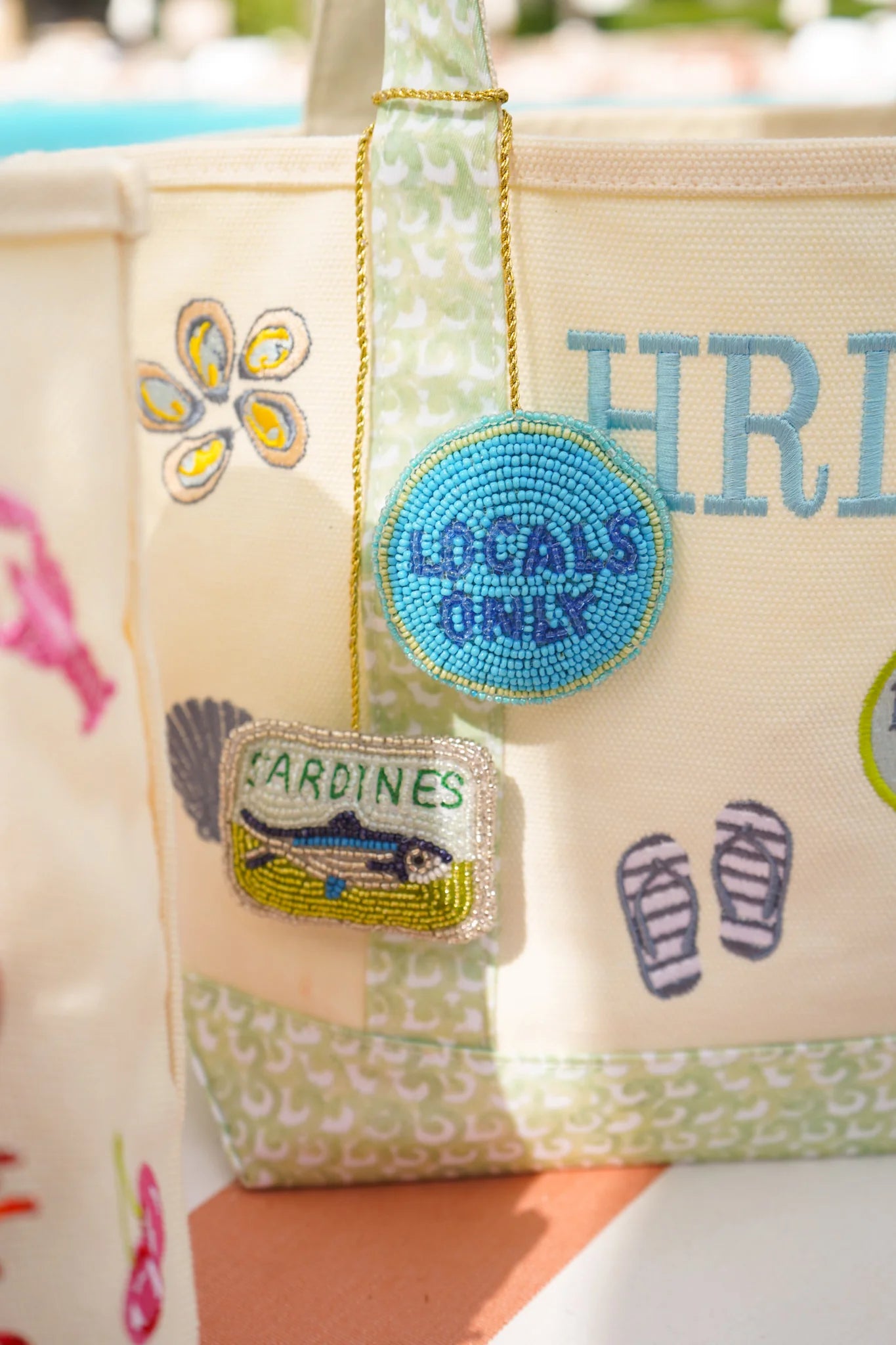 Locals Only + Sardines Beaded Bag Charm