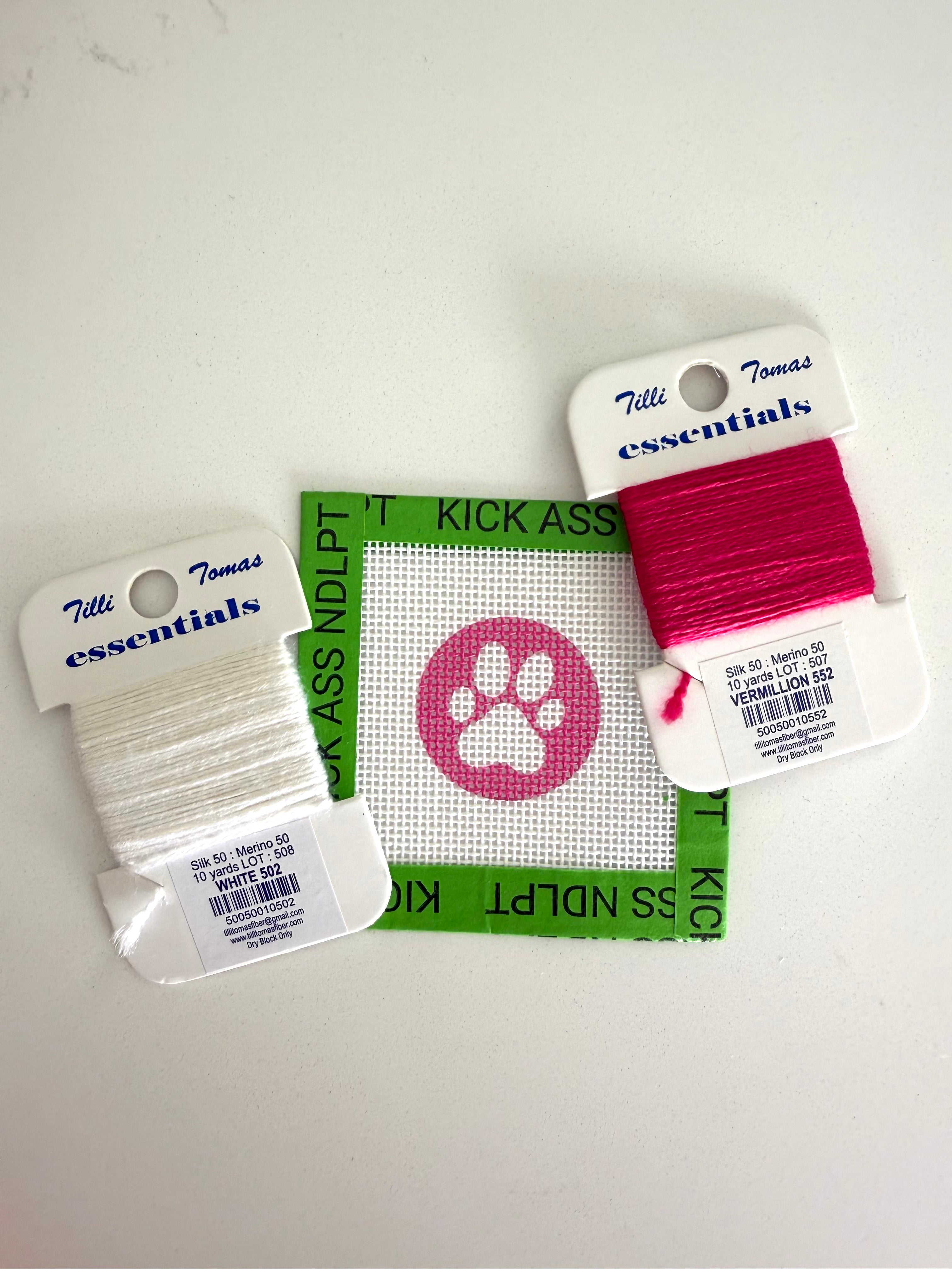 Mini Pink Paw Print Canvas (KITTED)