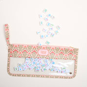 Mahjong Tile Keeper Pouch–Everbloom Dusty Rose
