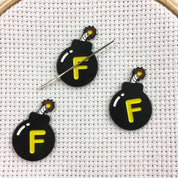 F-bomb Enamel Needle Minder