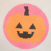 Pumpkin Halloween Round Canvas
