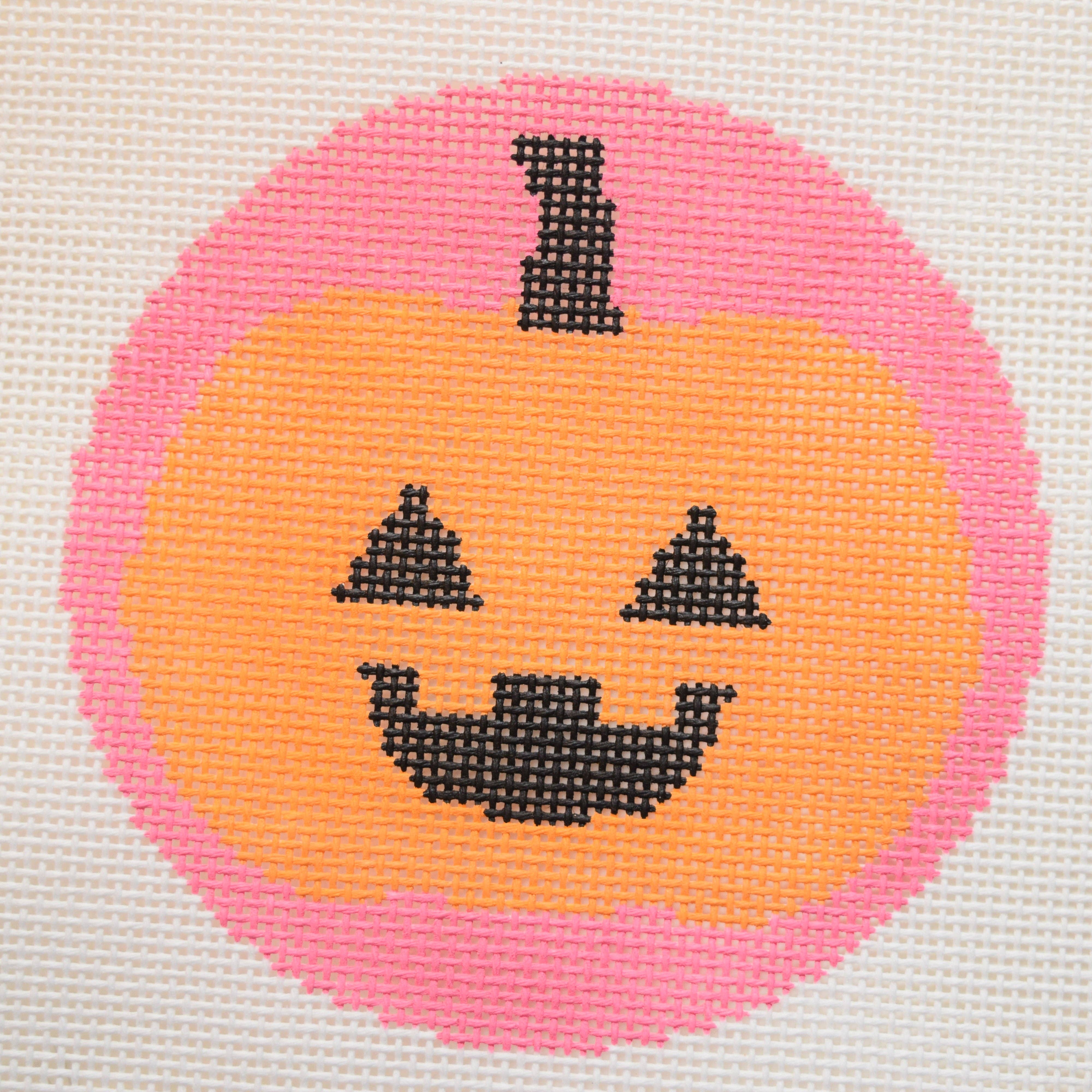 Pumpkin Halloween Round Canvas