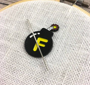F-bomb Enamel Needle Minder