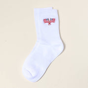 Embroidered Crew Socks–American Flags