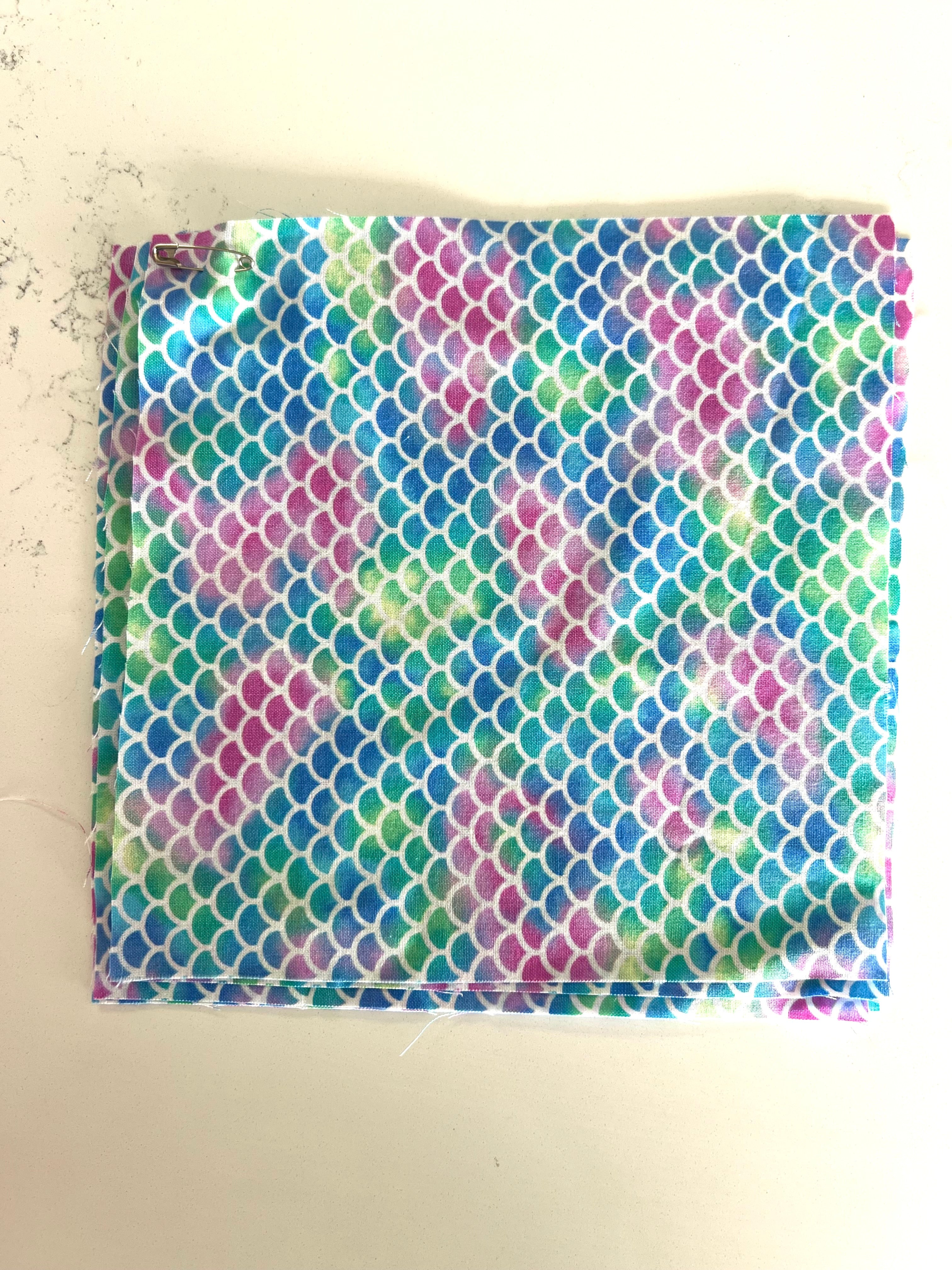 Fishscale Rainbow 8x8" Fabric Swatch