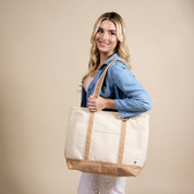 The Signature Canvas Tote Bag–Beige