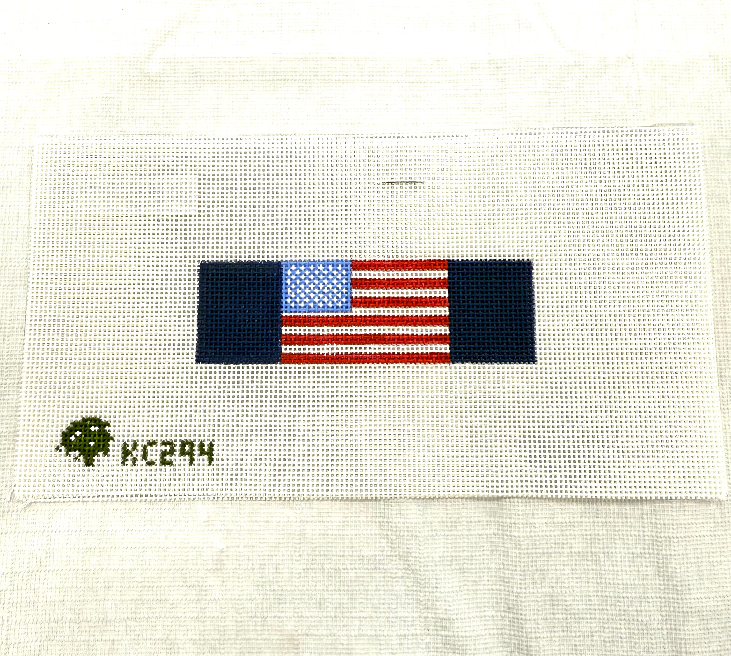American Flag - Navy Keychain Canvas