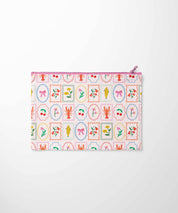 Colorful Stamp Tyvek Travel Zip Pouch
