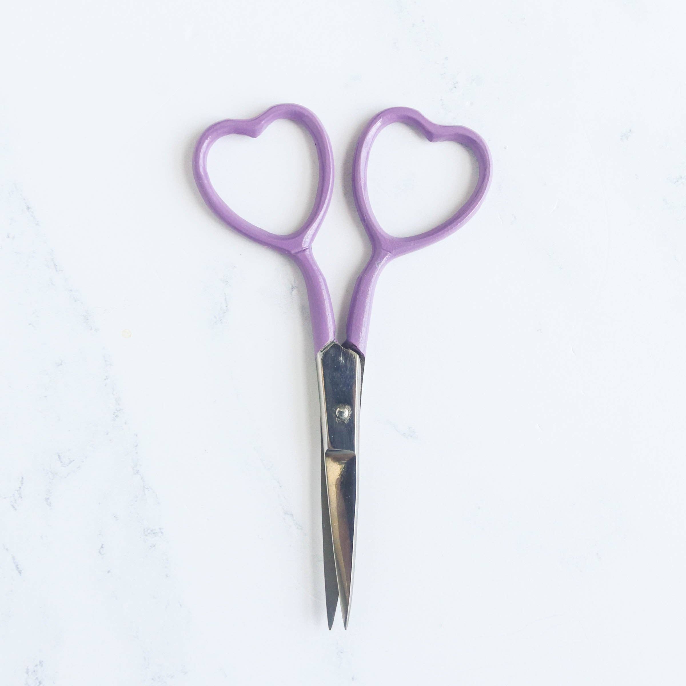 Lavender Heart Embroidery Scissors
