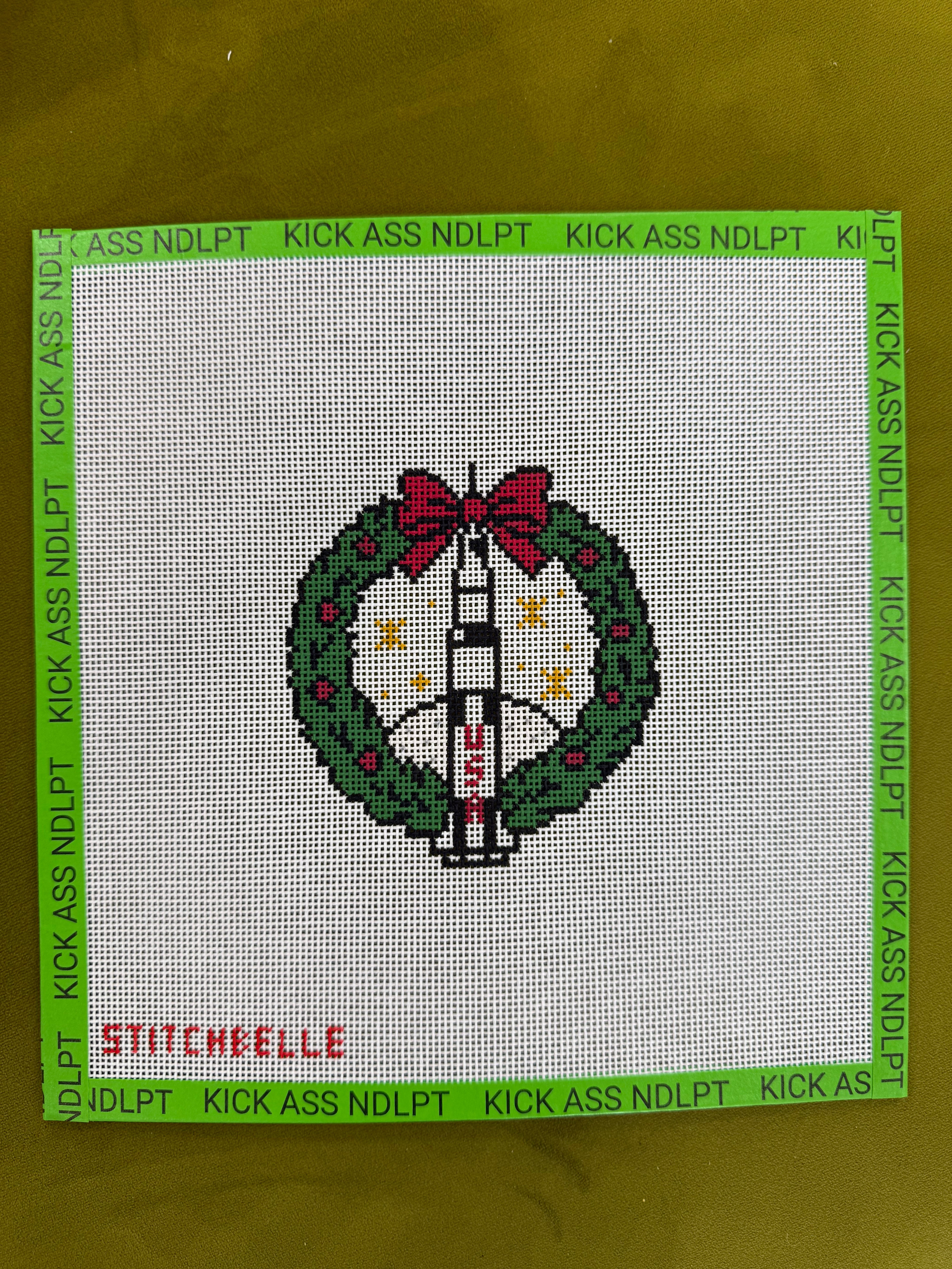 Huntsville Rocket Wreath Canvas
