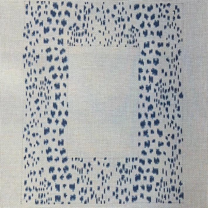 French Dots Picture Frame-Navy Canvas