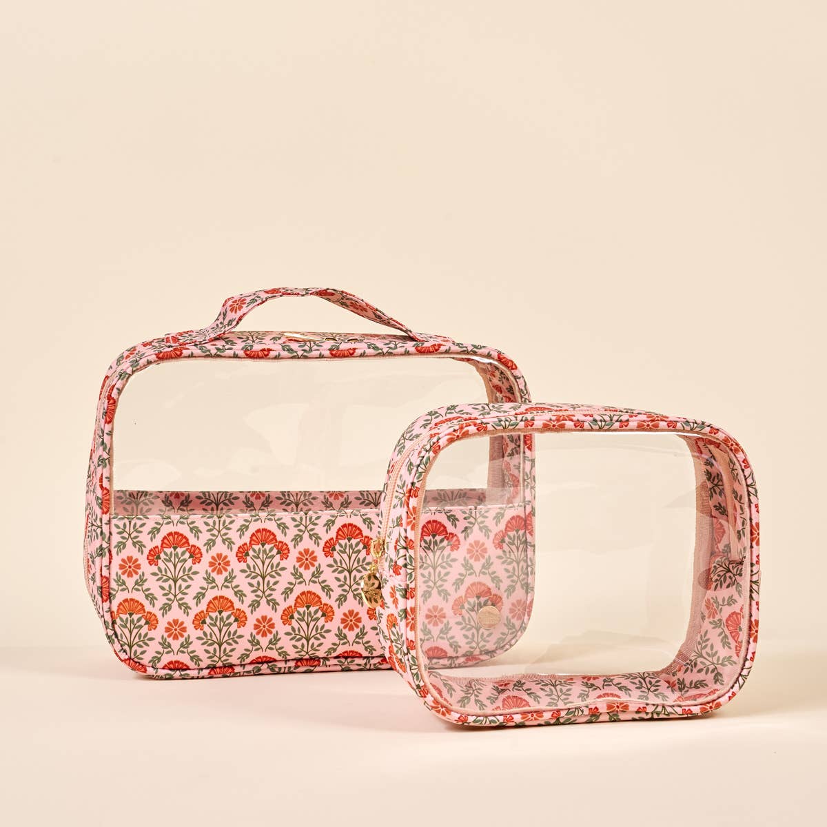 Everbloom Dusty Rose Clearly Chic Cosmetic Bag Set