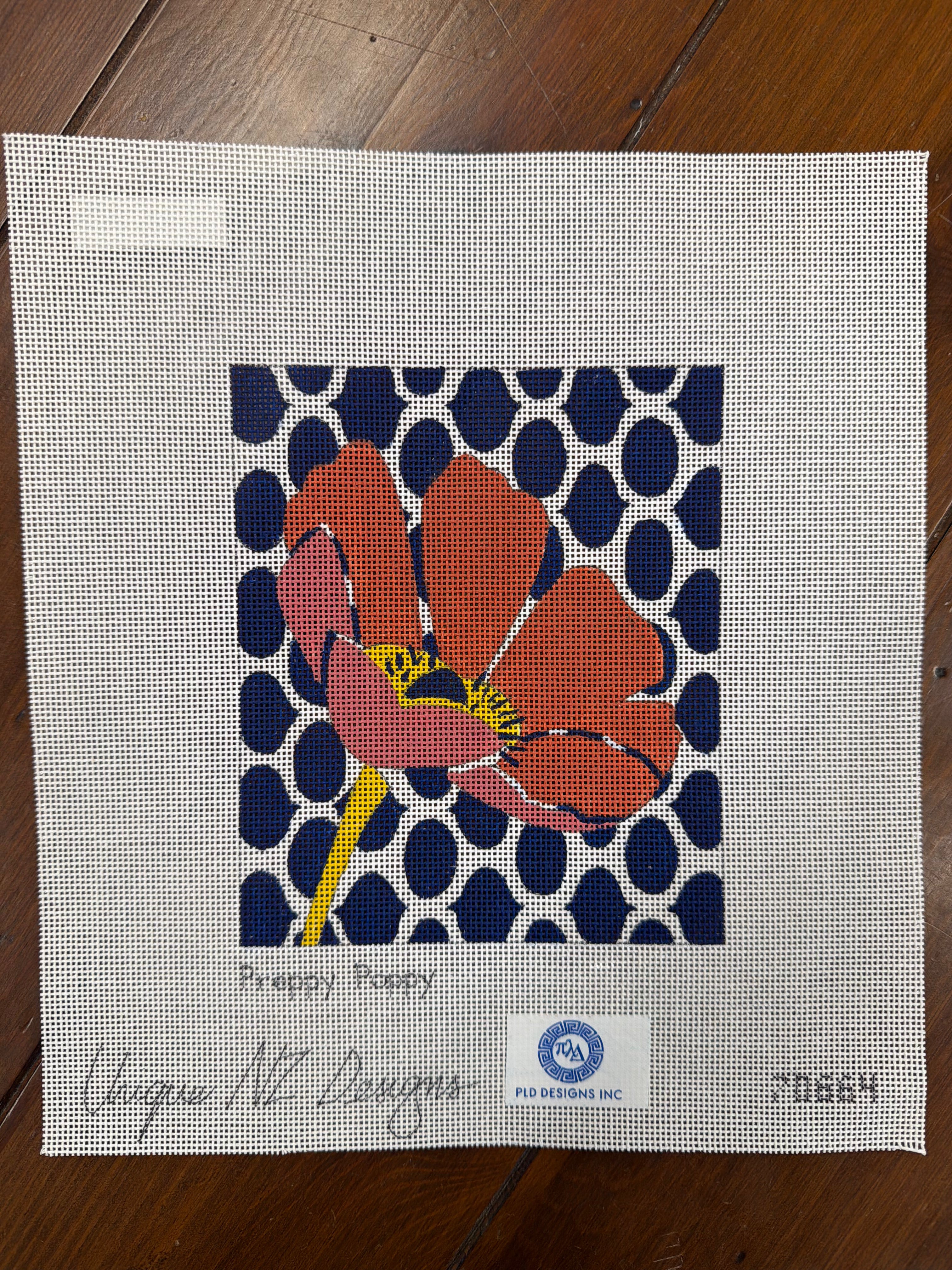 Blue Floral Canvas
