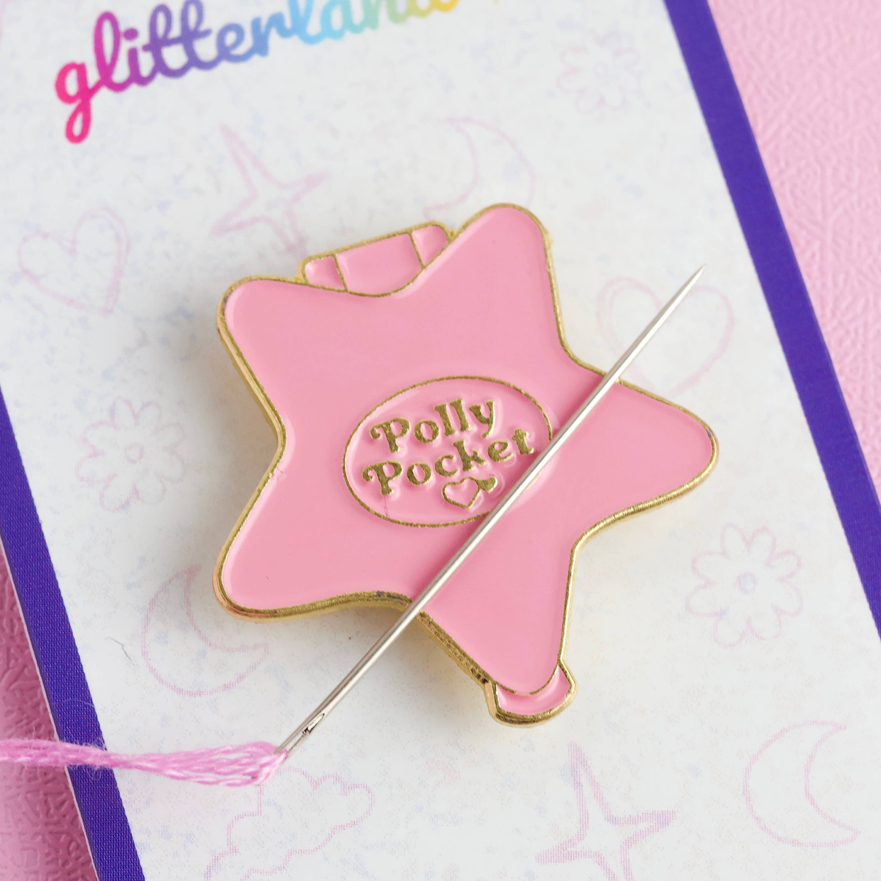 Orange Shell Polly Pocket Needle Minder