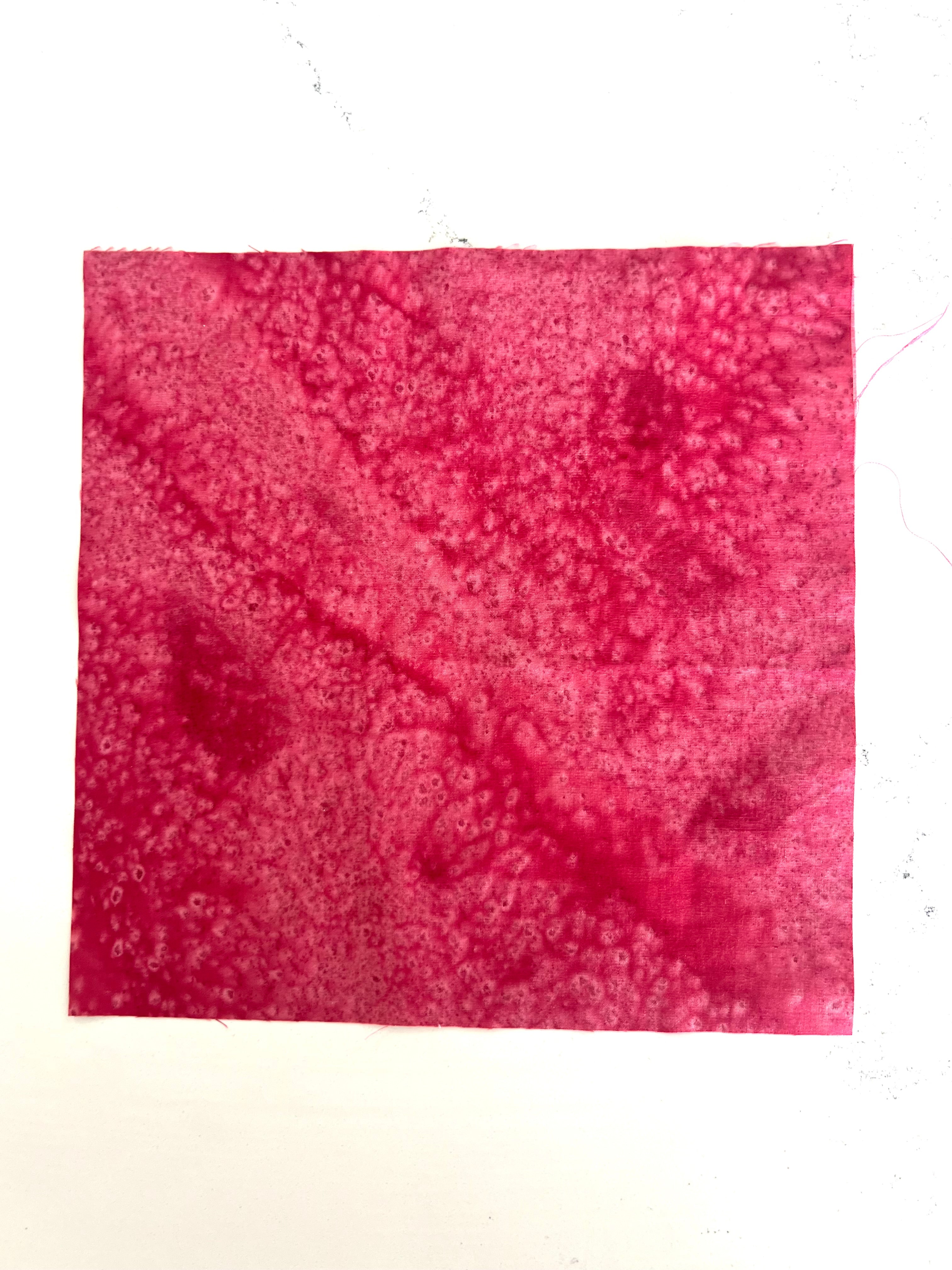 Pink / Red Tie Dye Print 8x8 Fabric Square