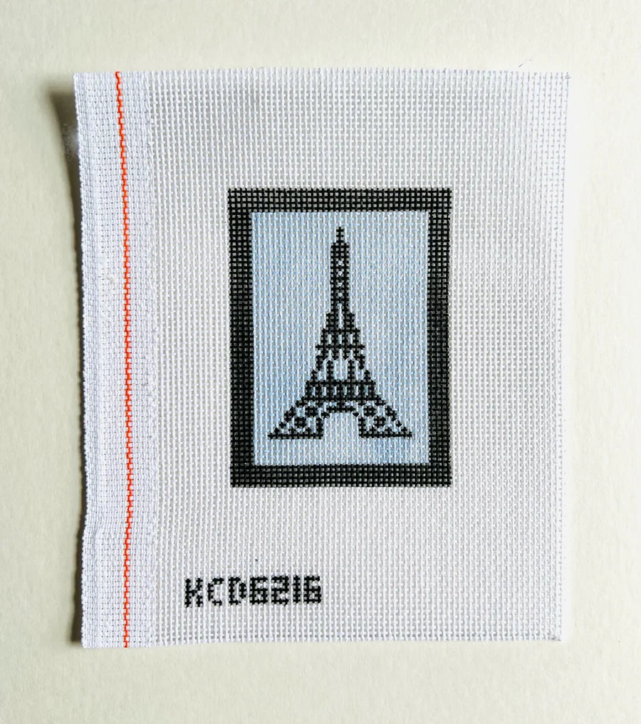 Eiffel Tower Luggage Tag Insert Canvas