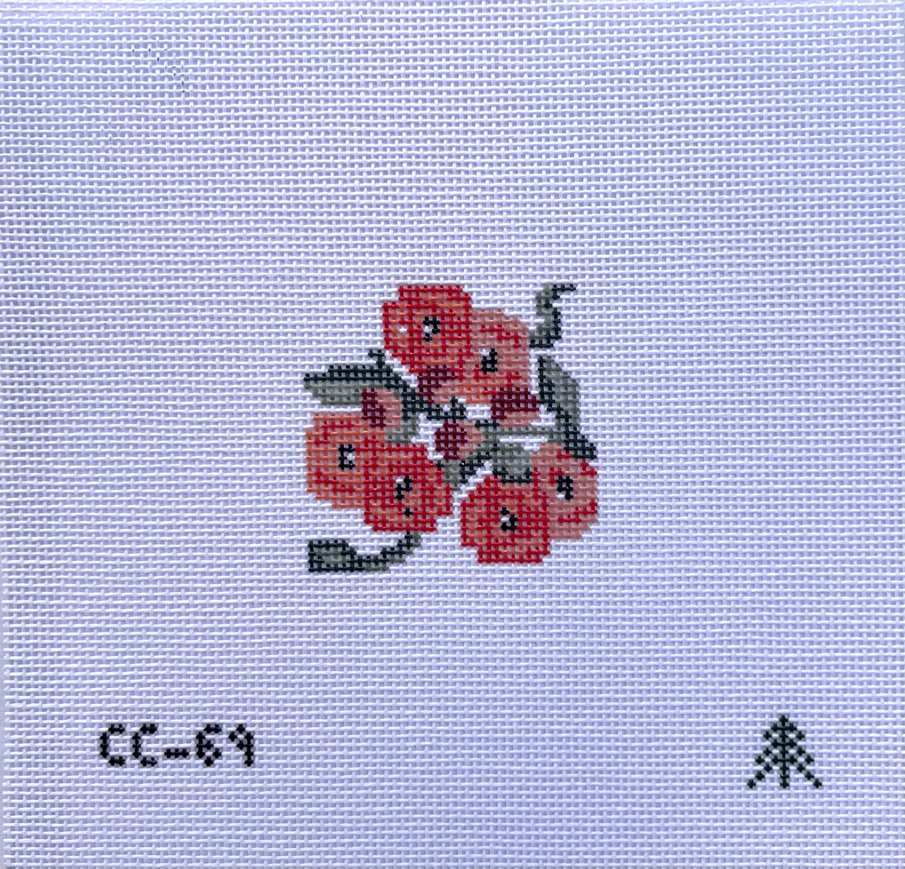 Orange Flowers on White- Fall Colorway Canvas