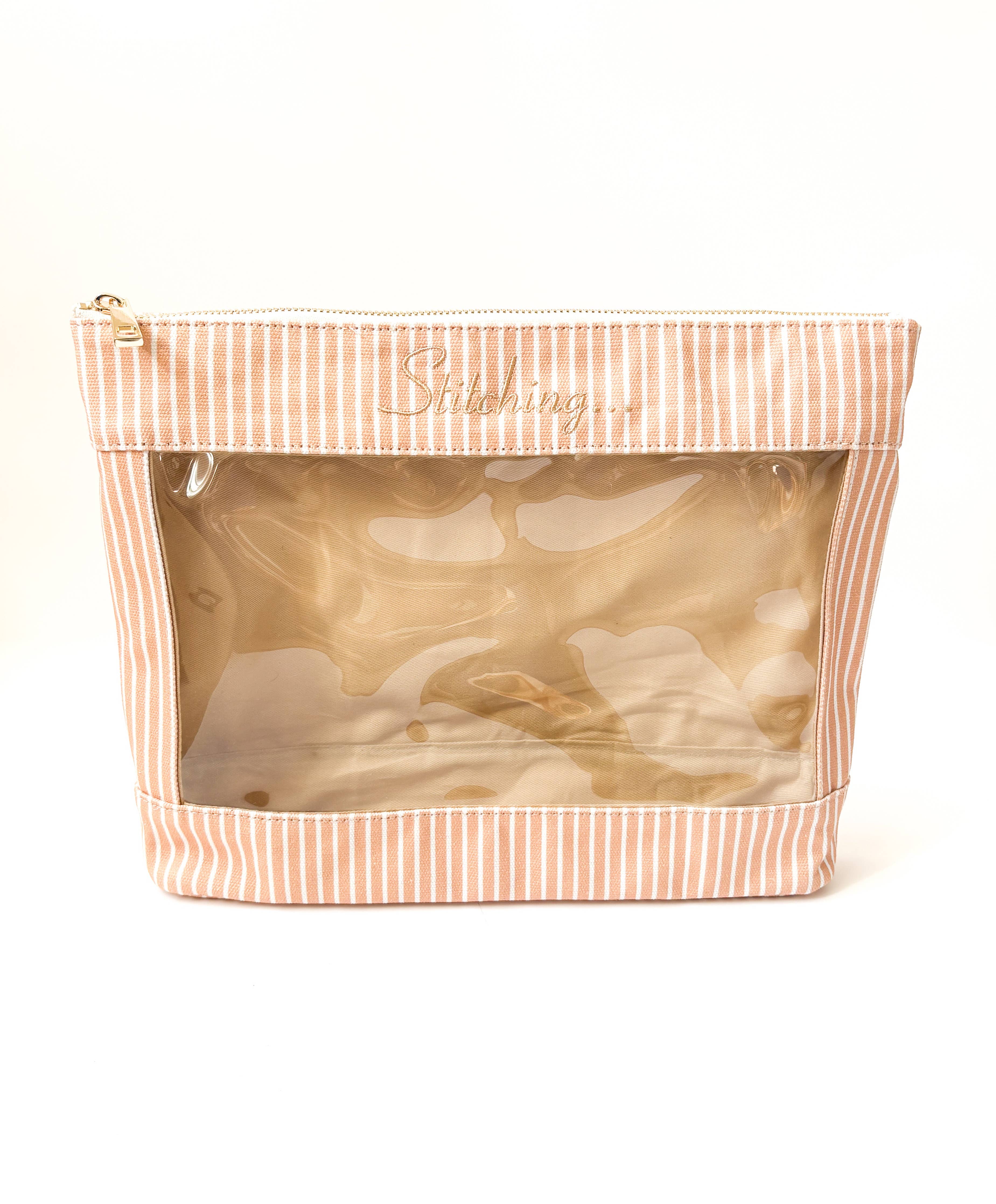 Brown Stitching Project Bag