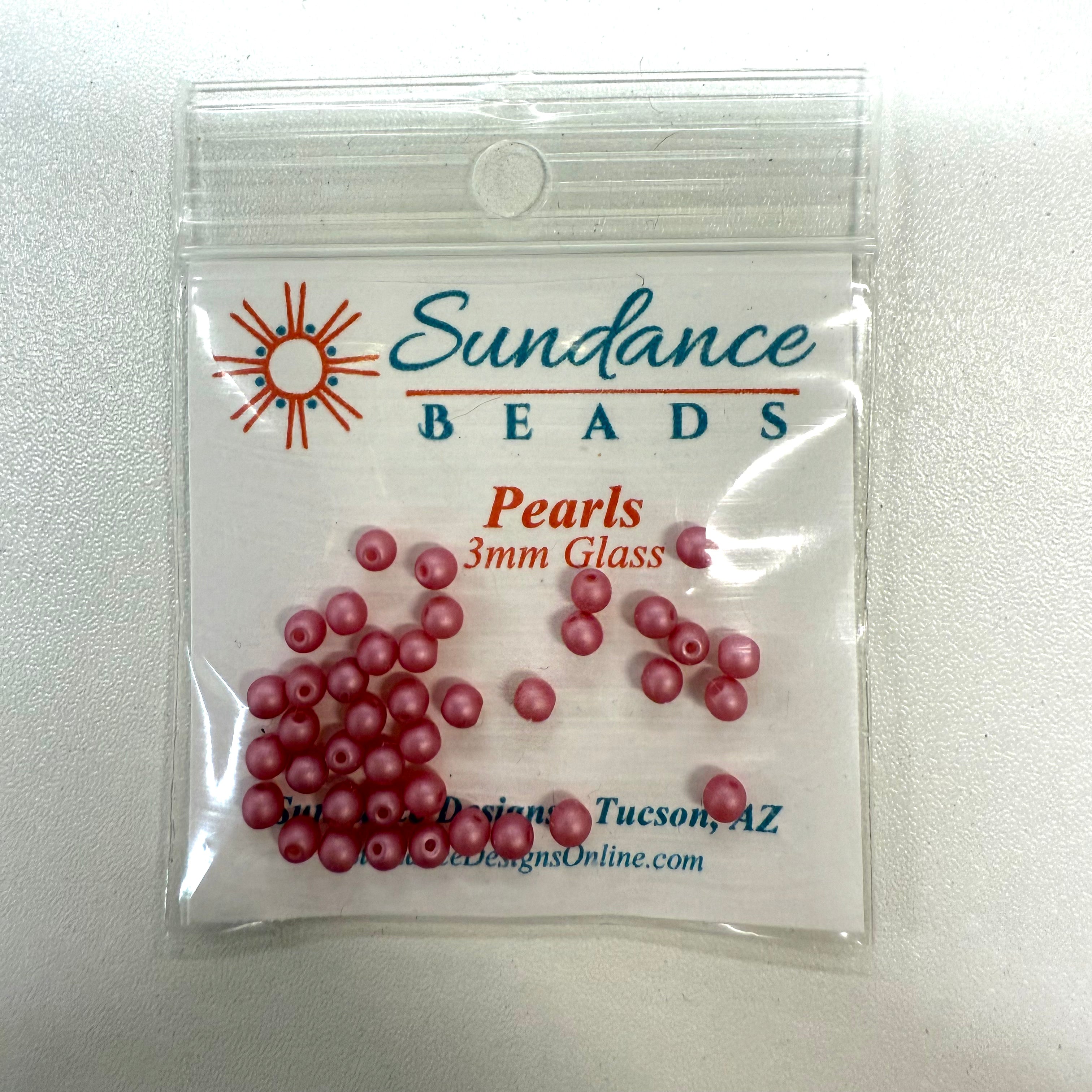 Primrose Pink Pearl 3mm Beads