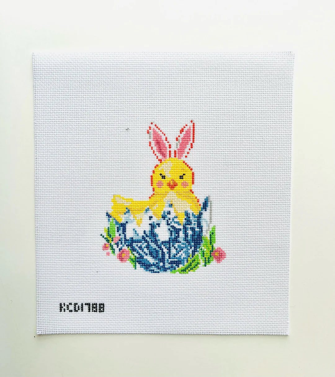 Chinoiserie Chick with Bunny Ears Canvas
