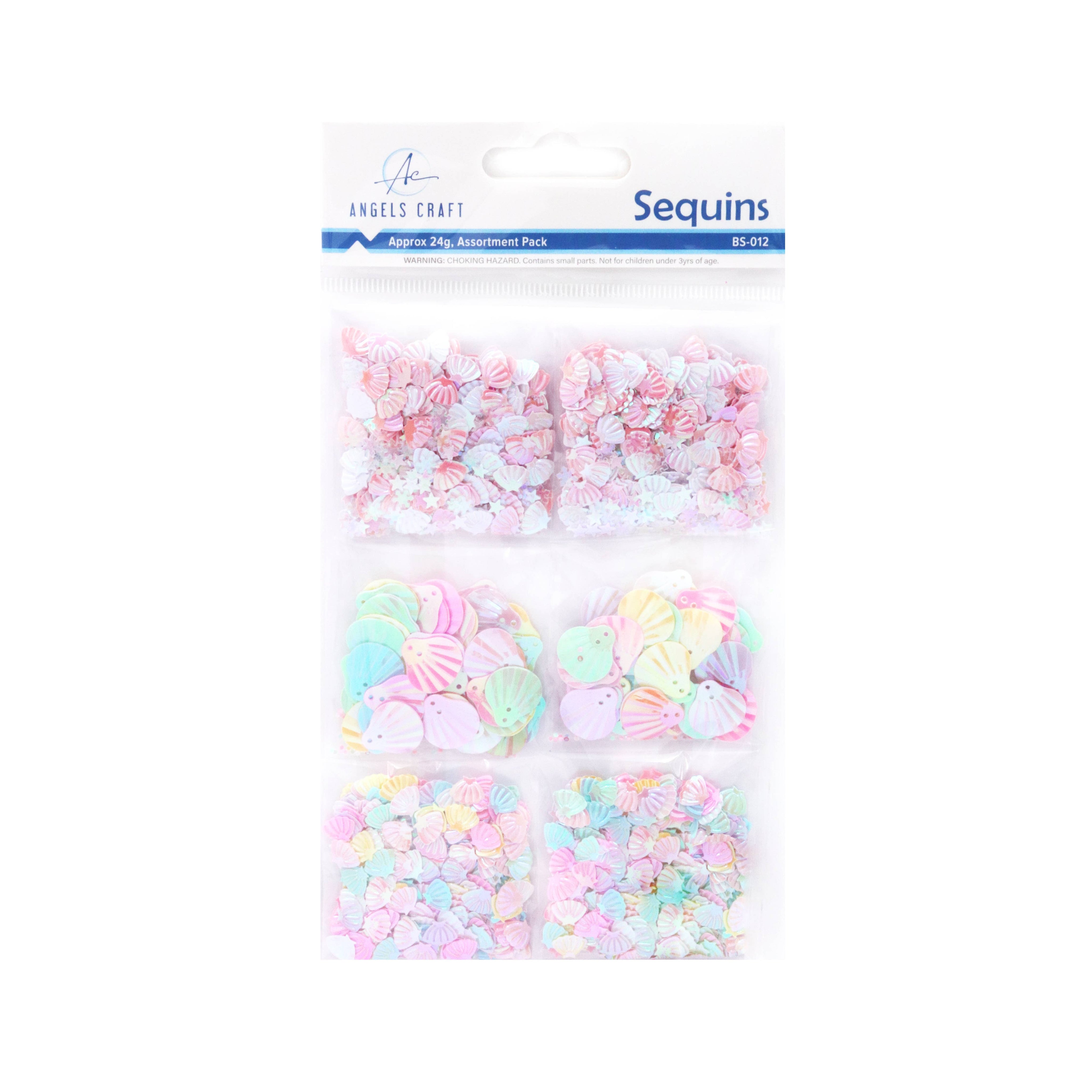 Craft Sequins: BS-001 White/Silver/Black