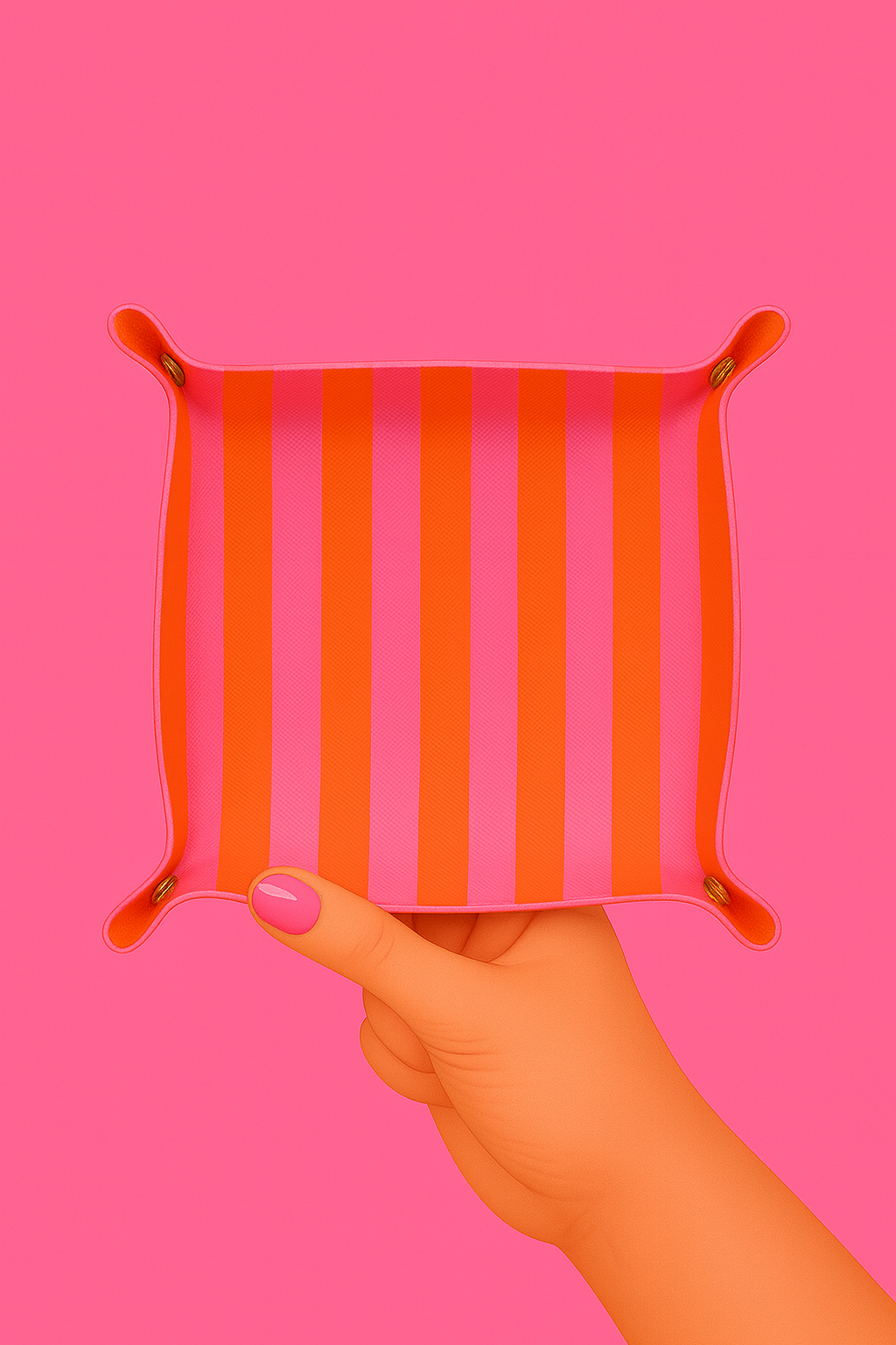 Pink + Orange Snap Trinket Tray