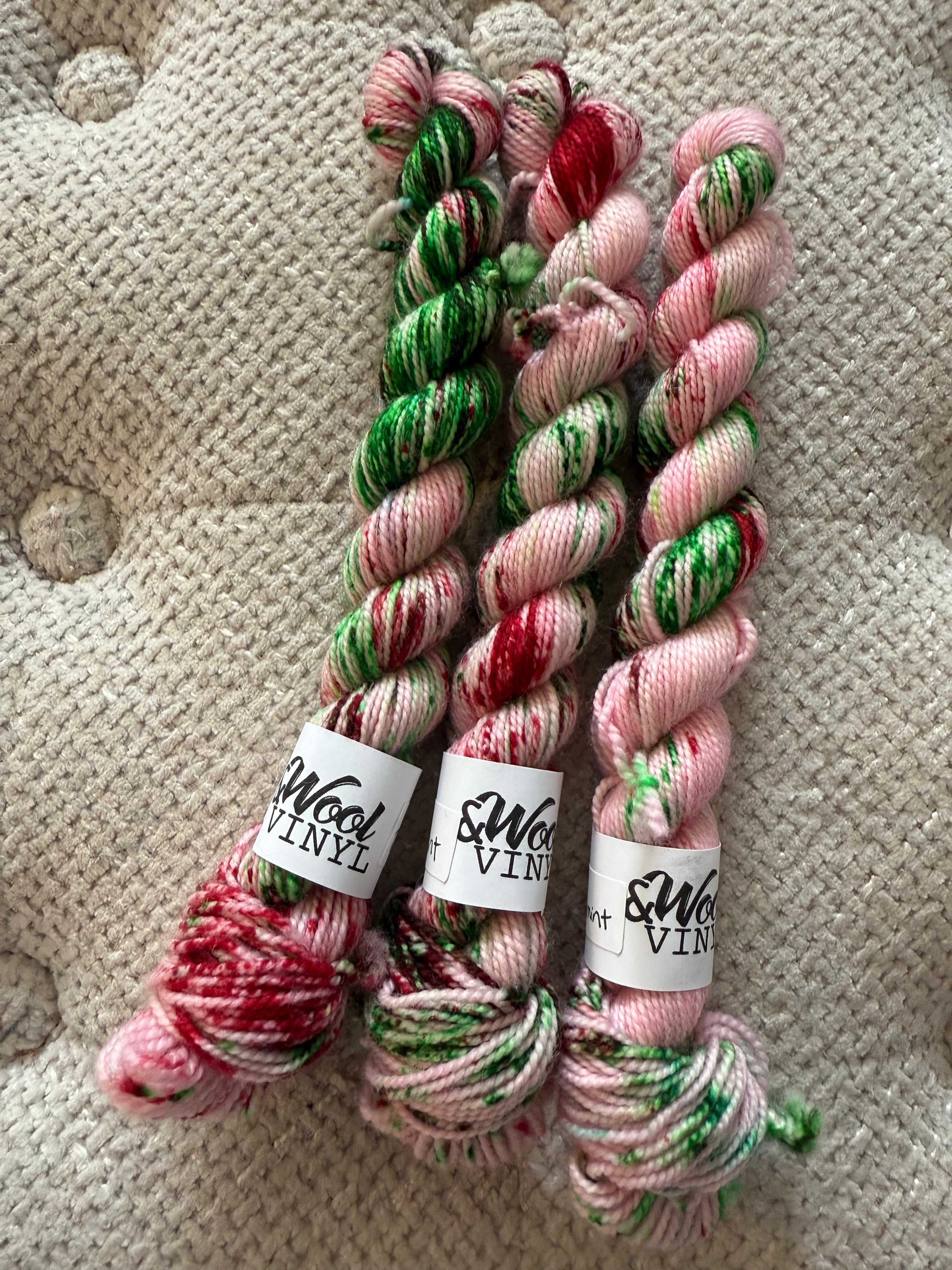 Pink Peppermint Wool Blend