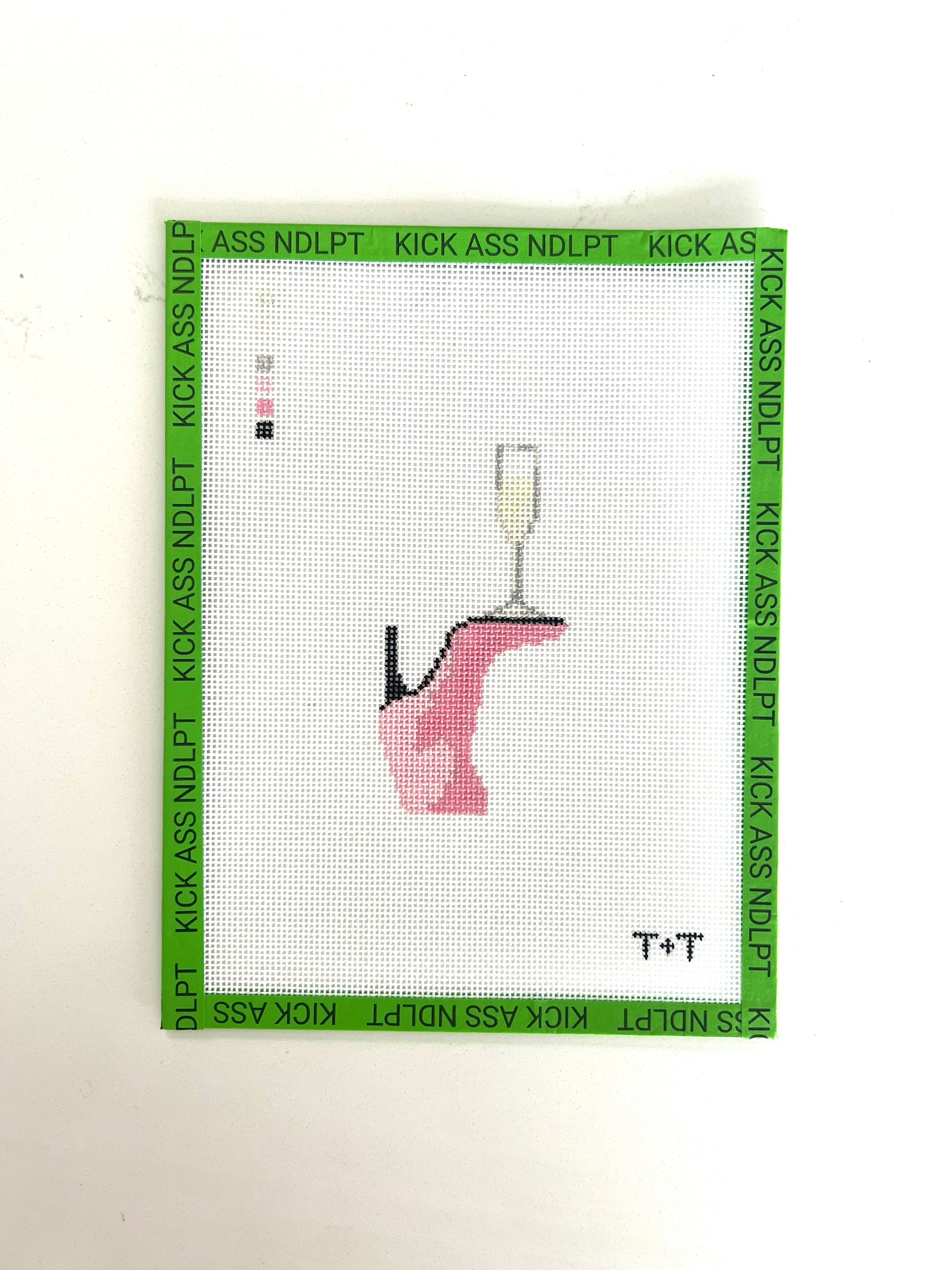 Pink Boot & Champagne Canvas