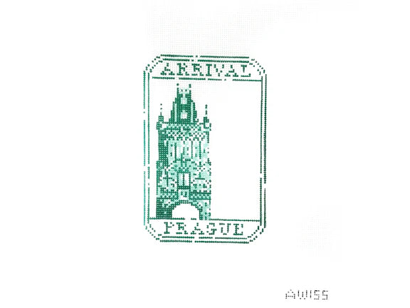 Prague Passport Stamp Canvas