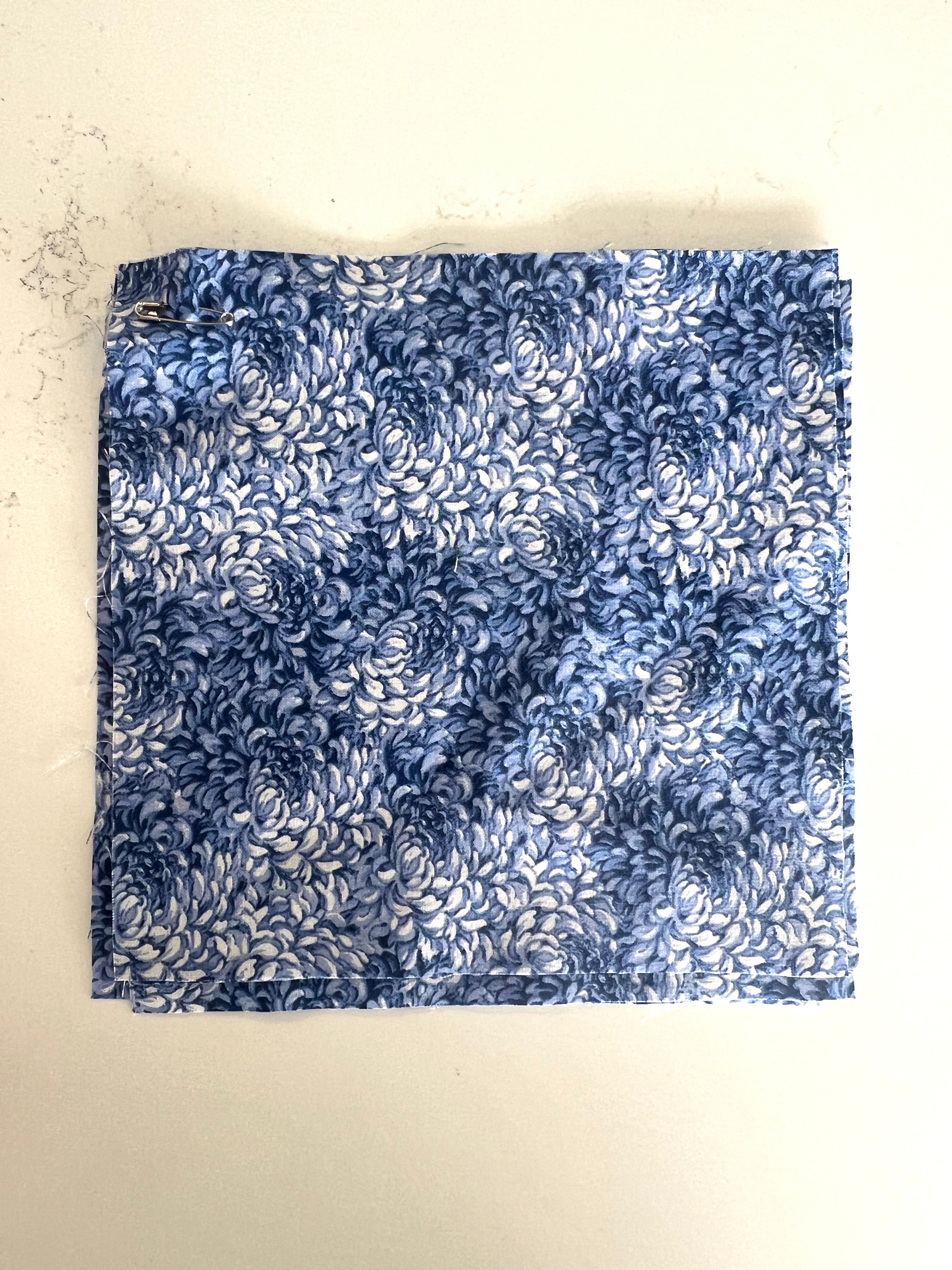 Jazmen Blue Floral Print 8x8" Fabric Swatch