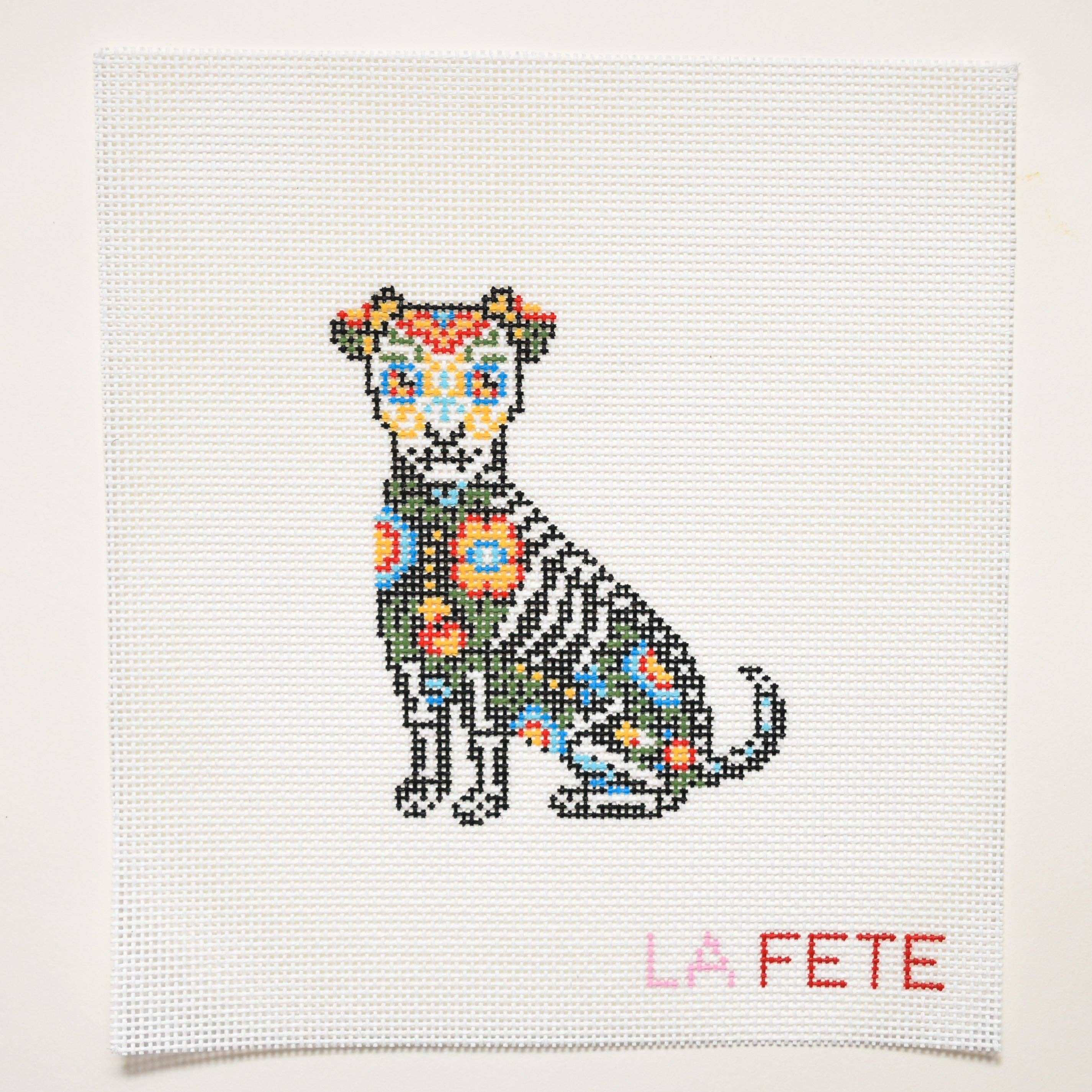 'Día de los Muertos' Dog Canvas