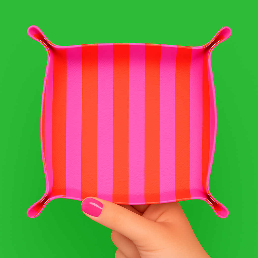 Pink + Orange Snap Trinket Tray