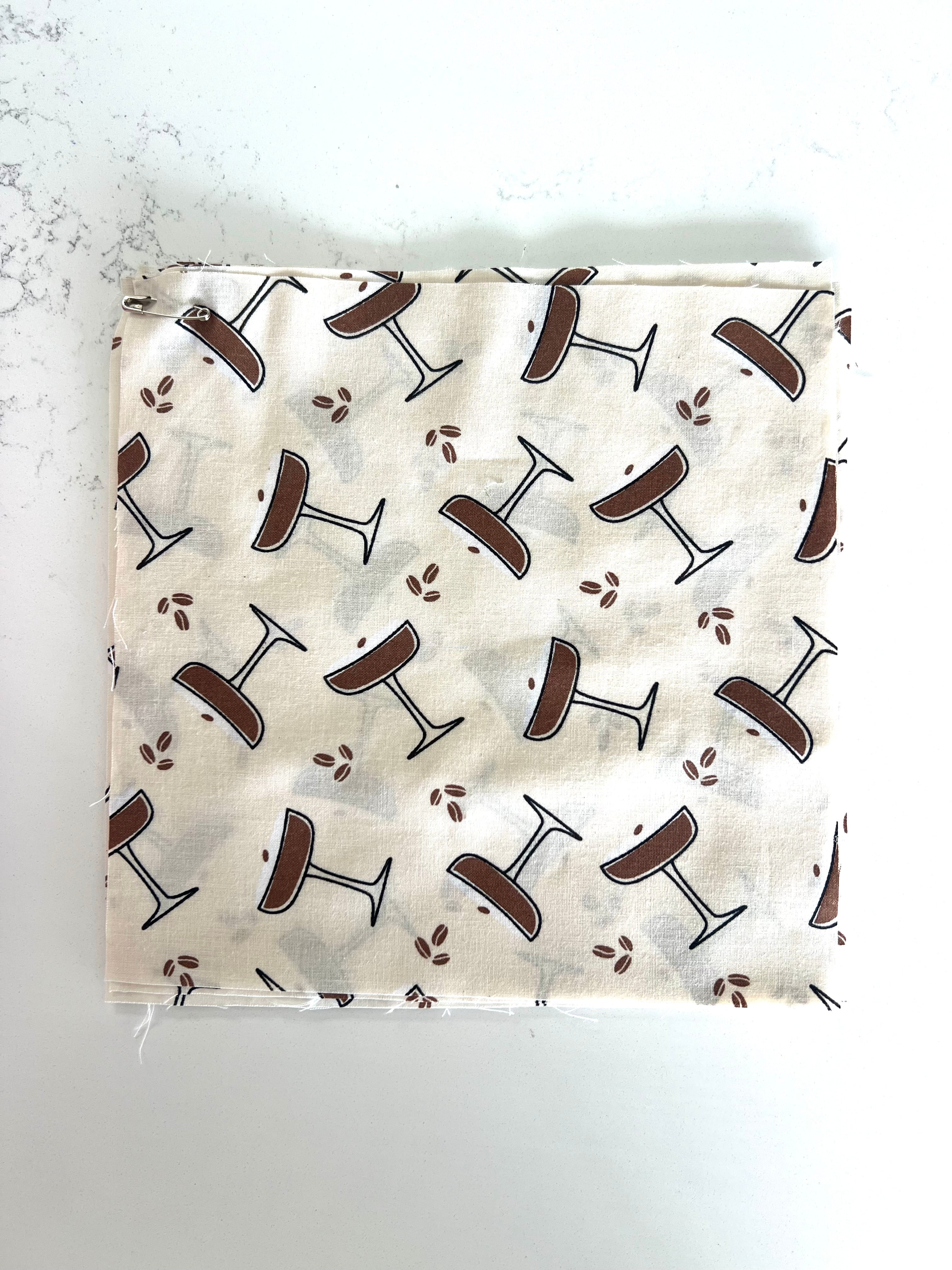 Espresso Martini Print 8x8" Fabric Swatch