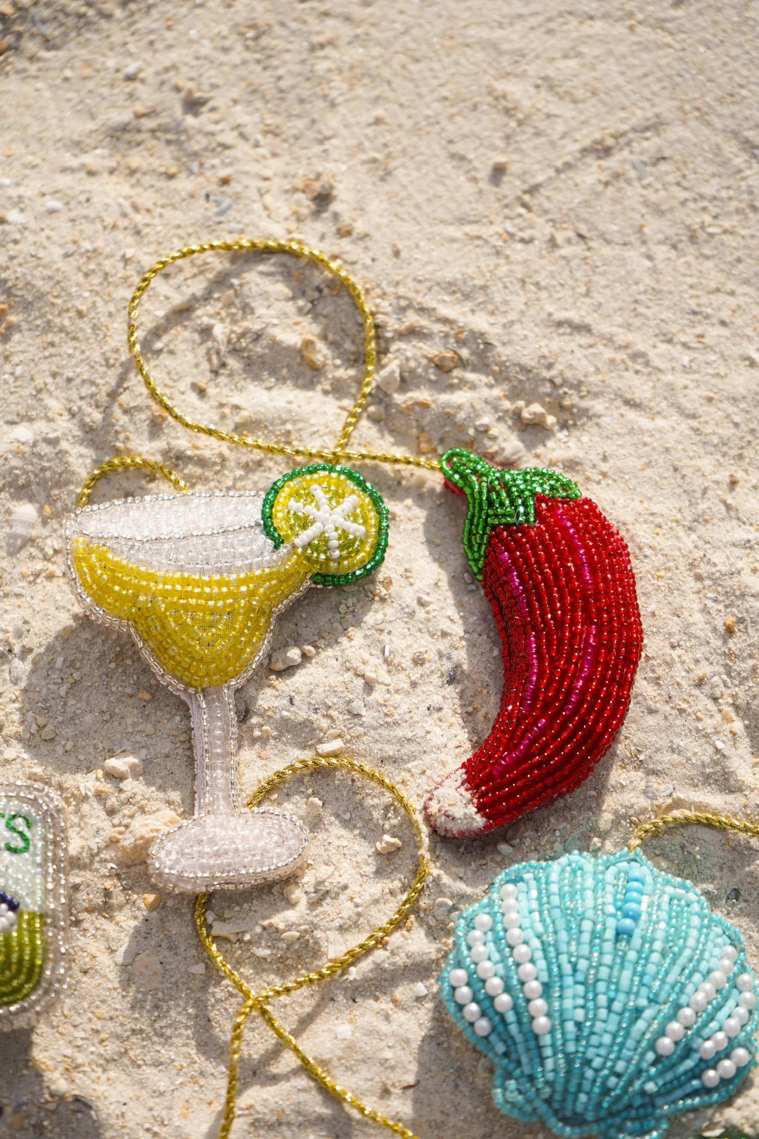 Spicy Margarita Beaded Bag Charm