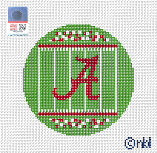 Alabama Football Field Round Canvas Canvas