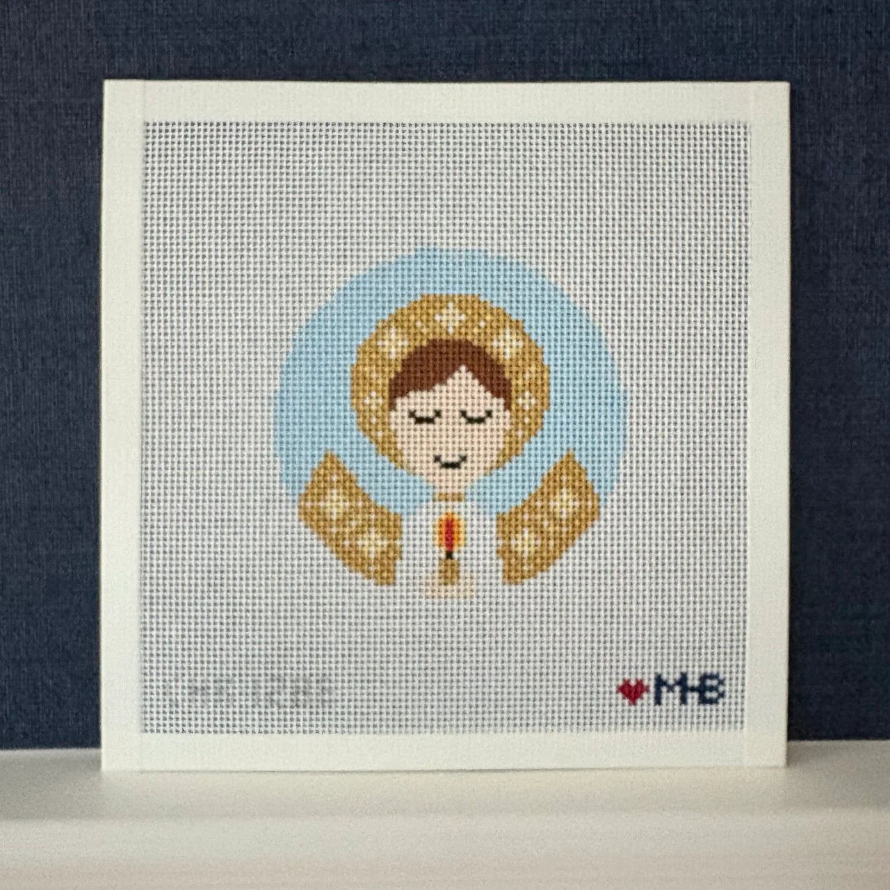 Angel Boy Round (Brunette) Canvas