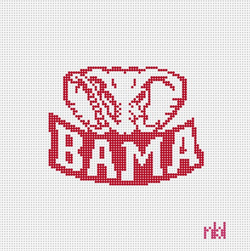 Alabama Elephant Logo Canvas